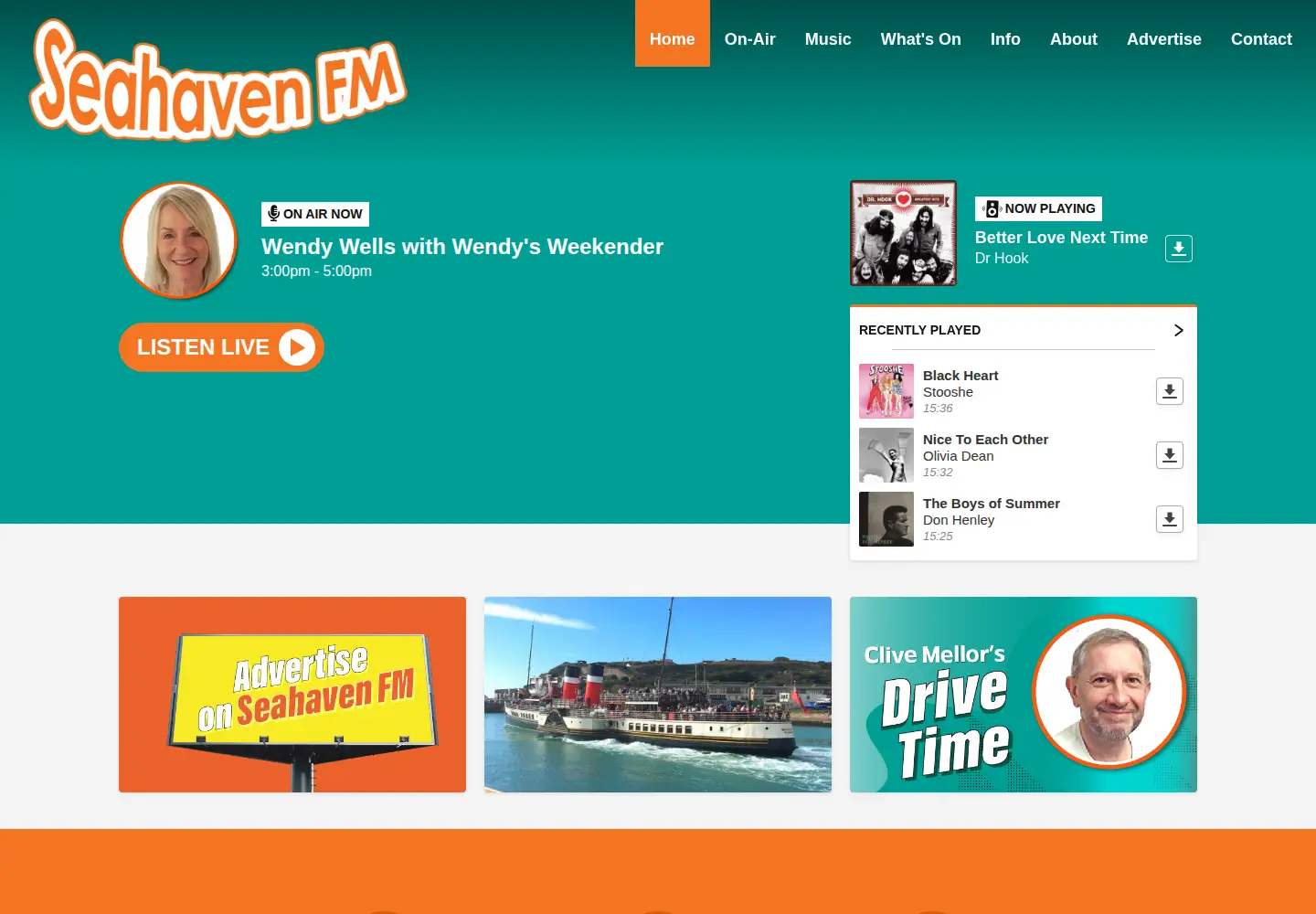 Screenshot of seahavenfm.radio