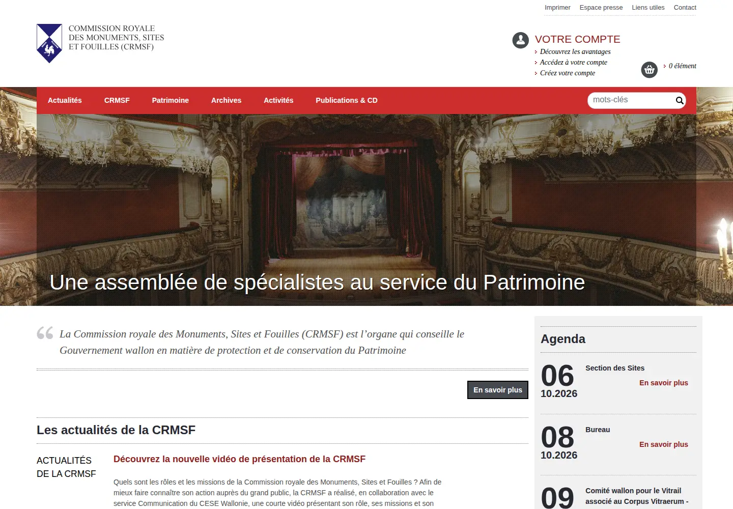 Screenshot of crmsf.be