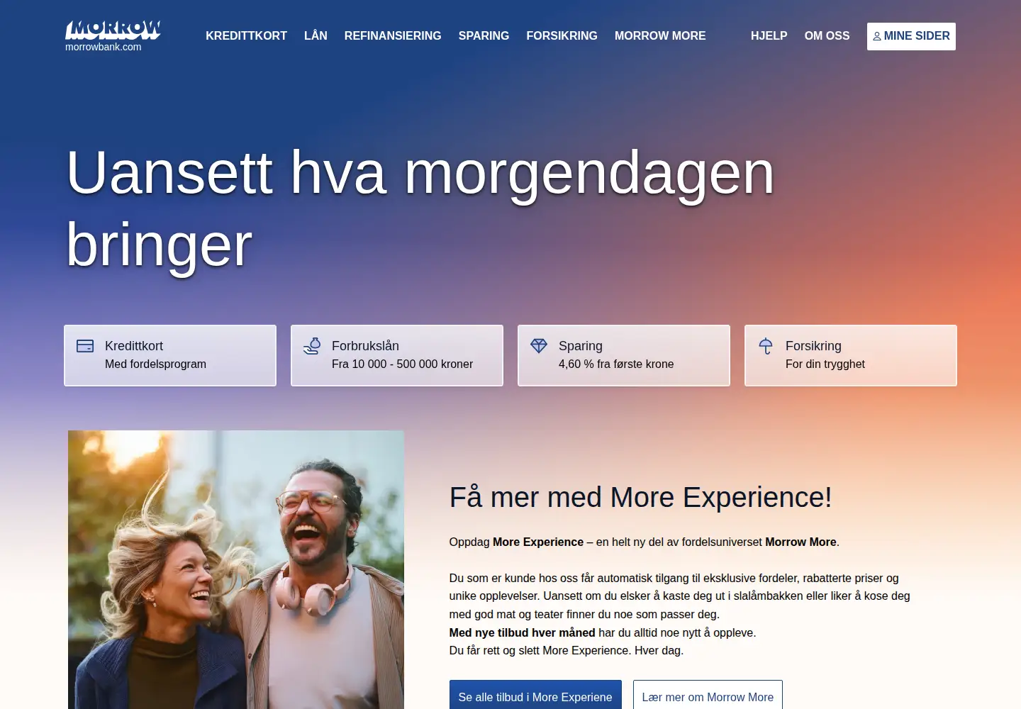 Screenshot of komplettbank.no
