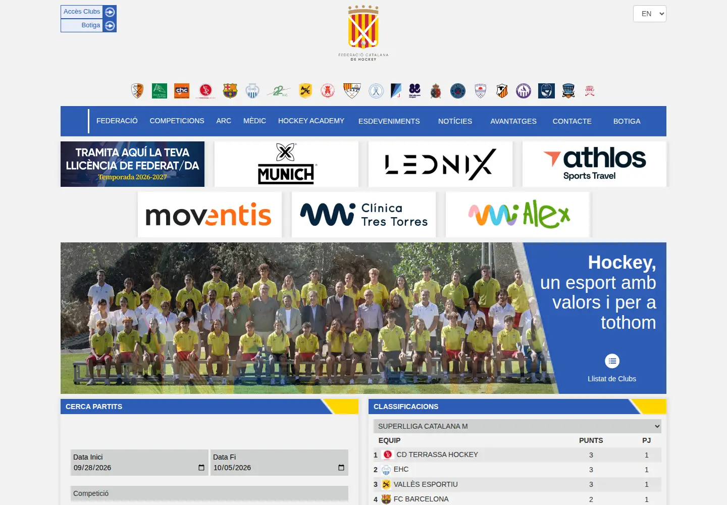 Screenshot of fchockey.cat
