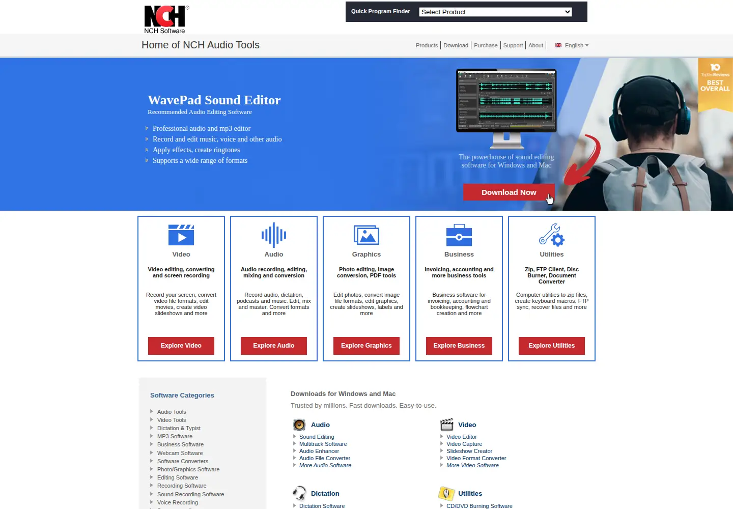 Screenshot of nch.com.au