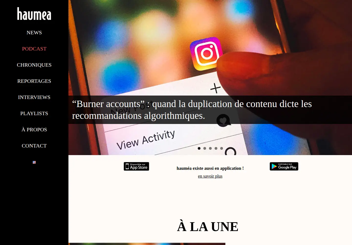 Screenshot of haumeamagazine.com