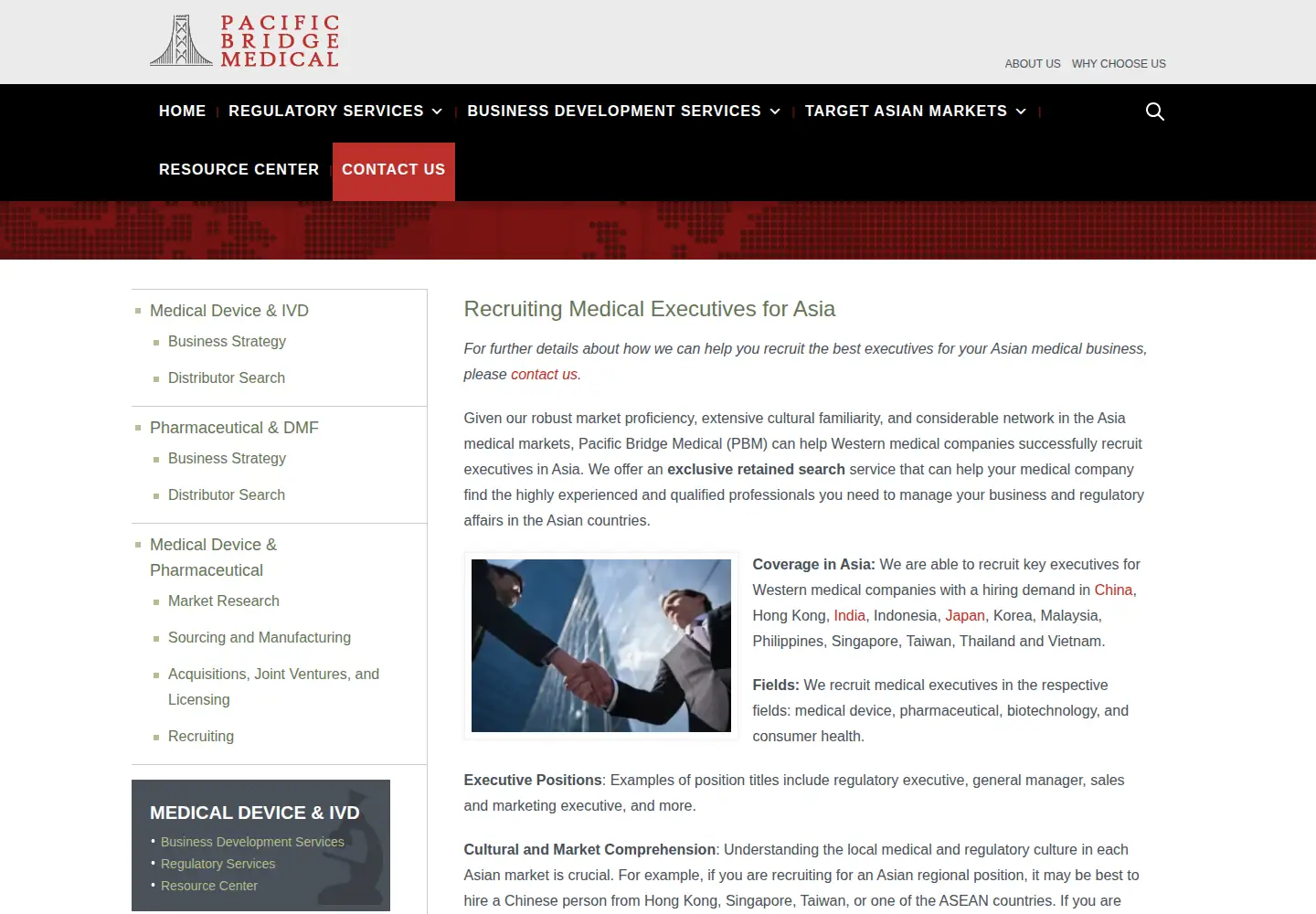 Screenshot of pacificbridge.com