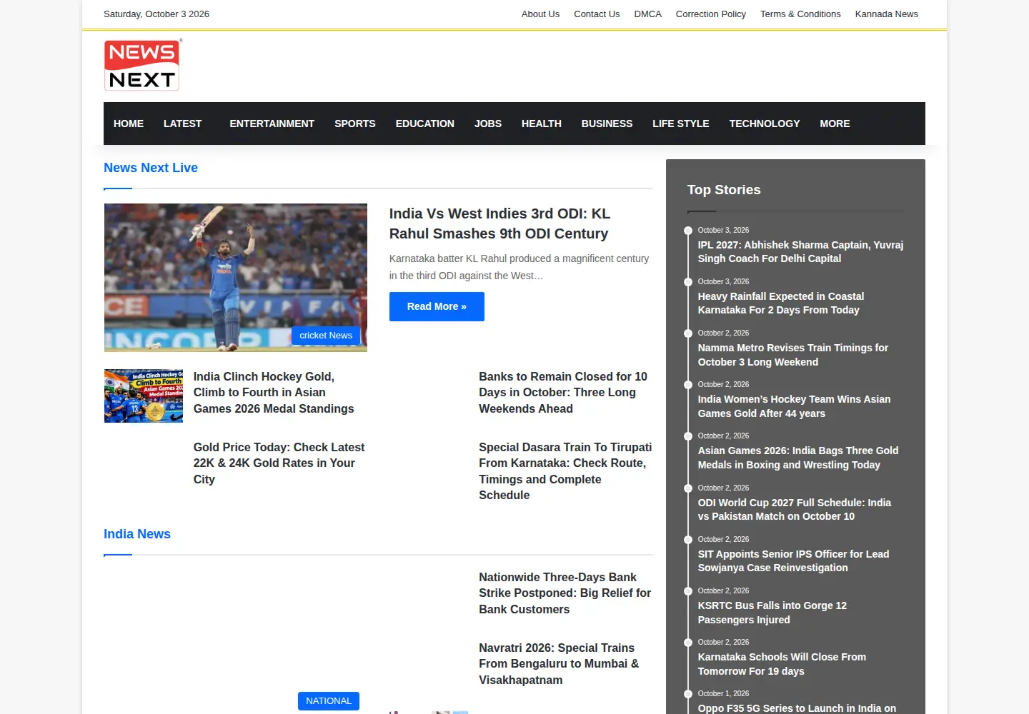 Screenshot of newsnext.live