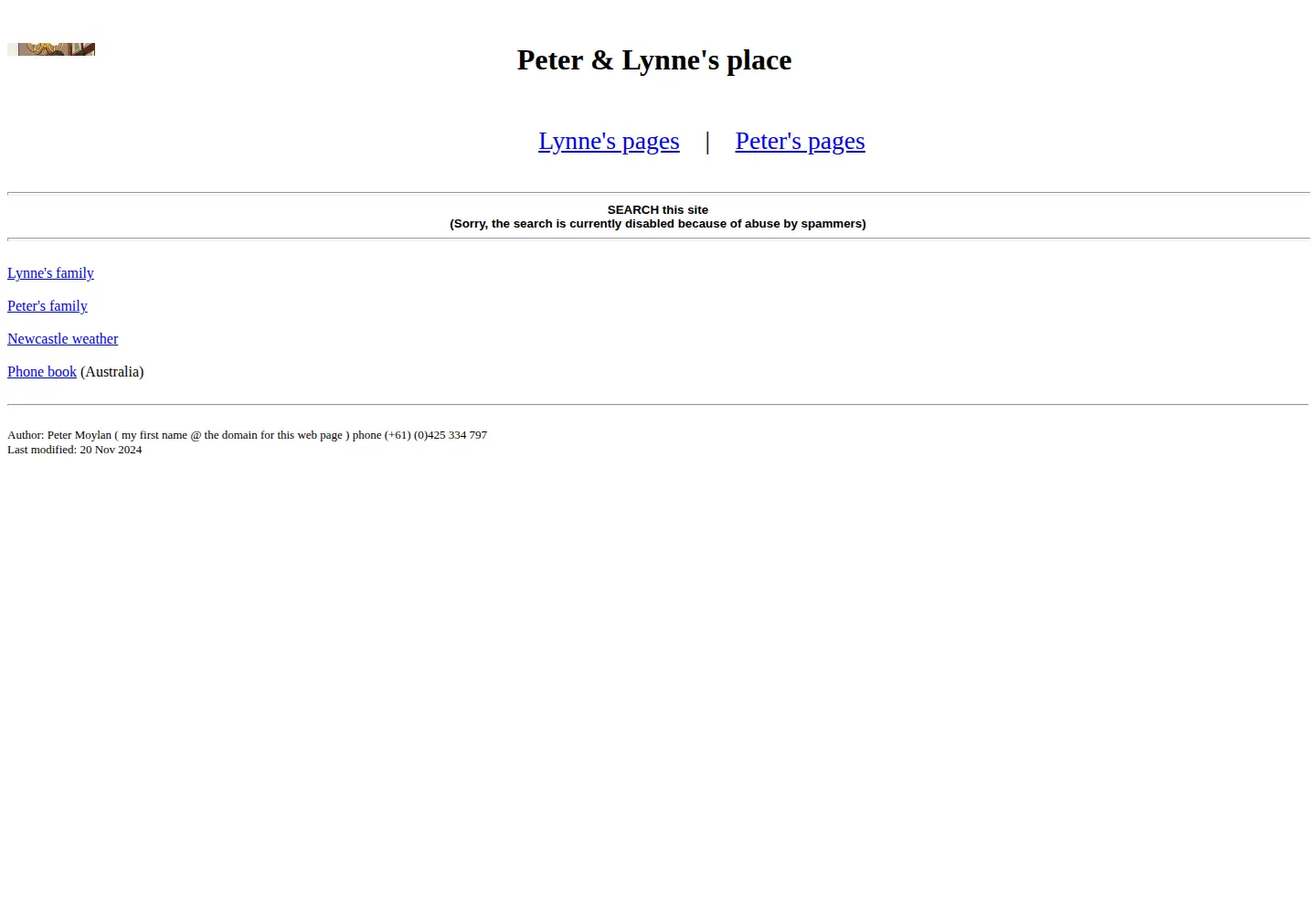 Captured homepage of pmoylan.org in the current scan
