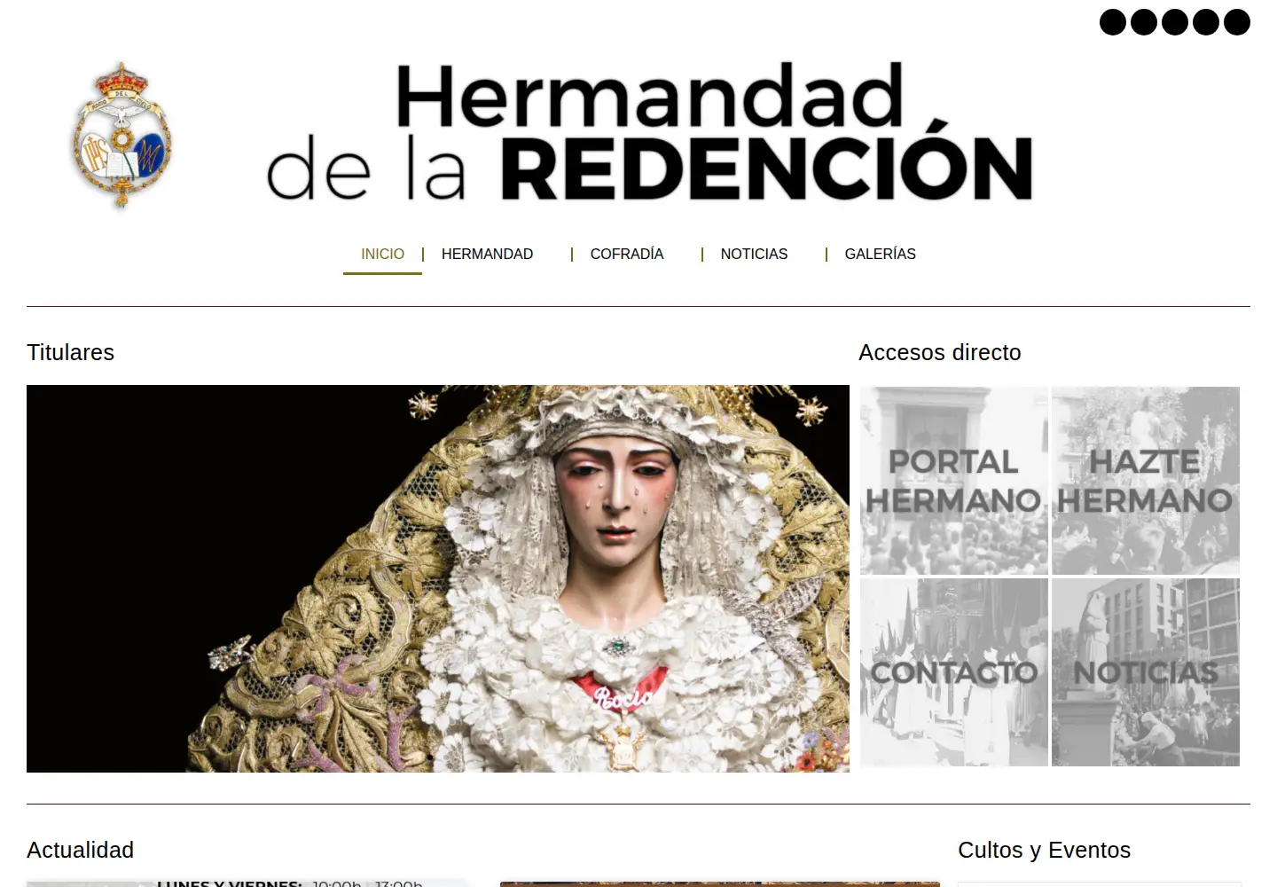 Screenshot of hermandadredencion.com