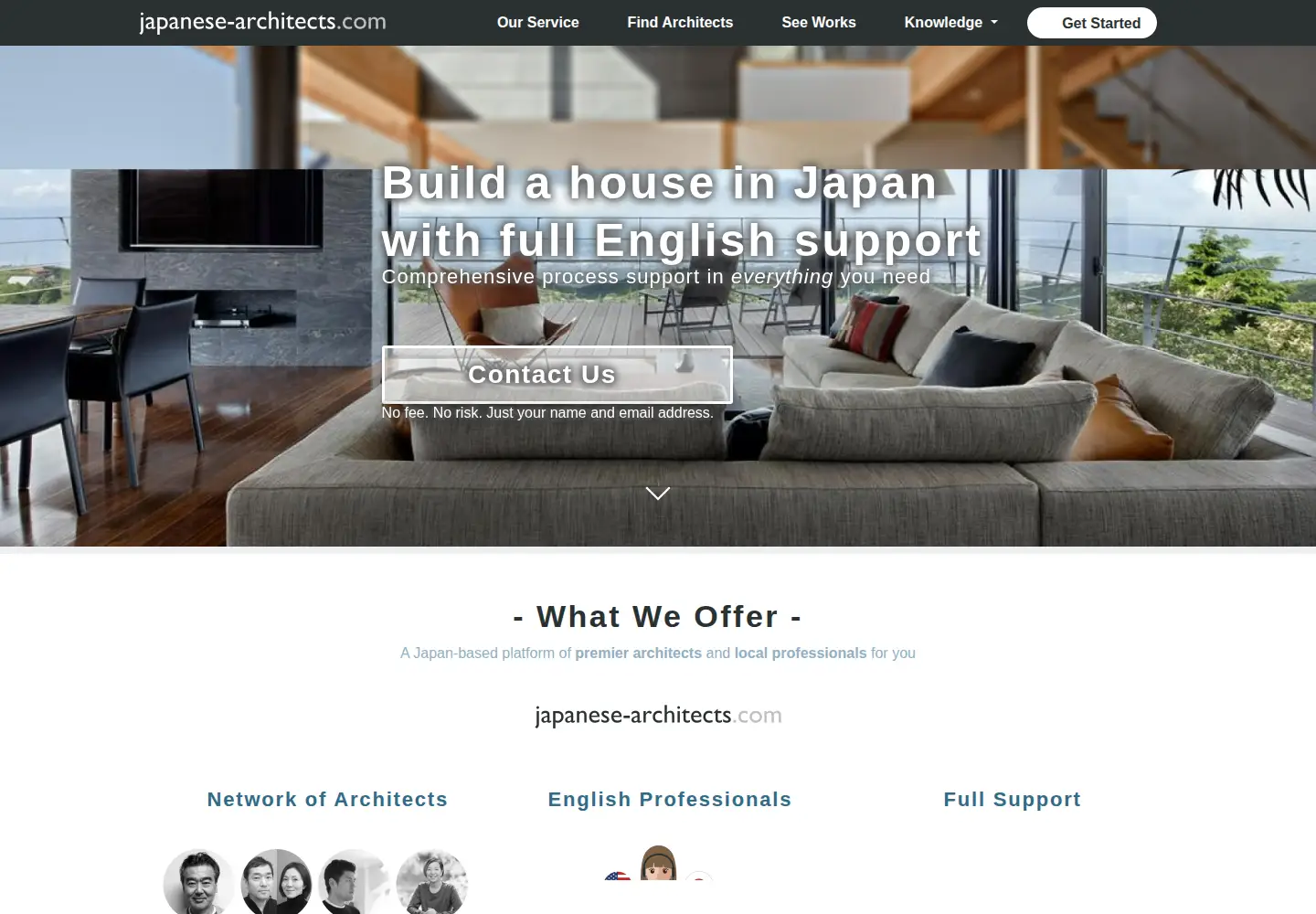 Captured homepage of japanese-architects.com in the current scan