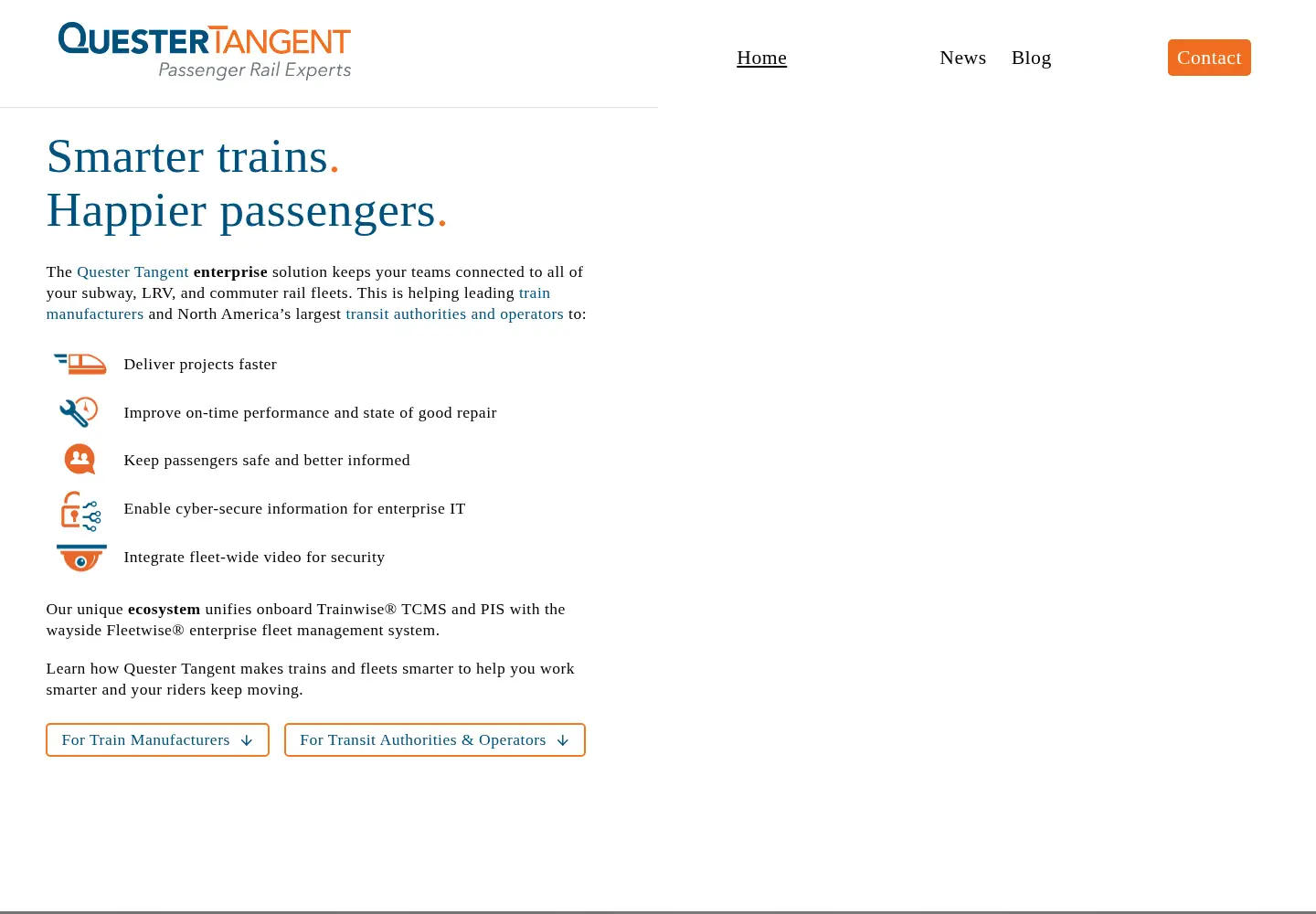 Captured homepage of questertangent.com in the current scan