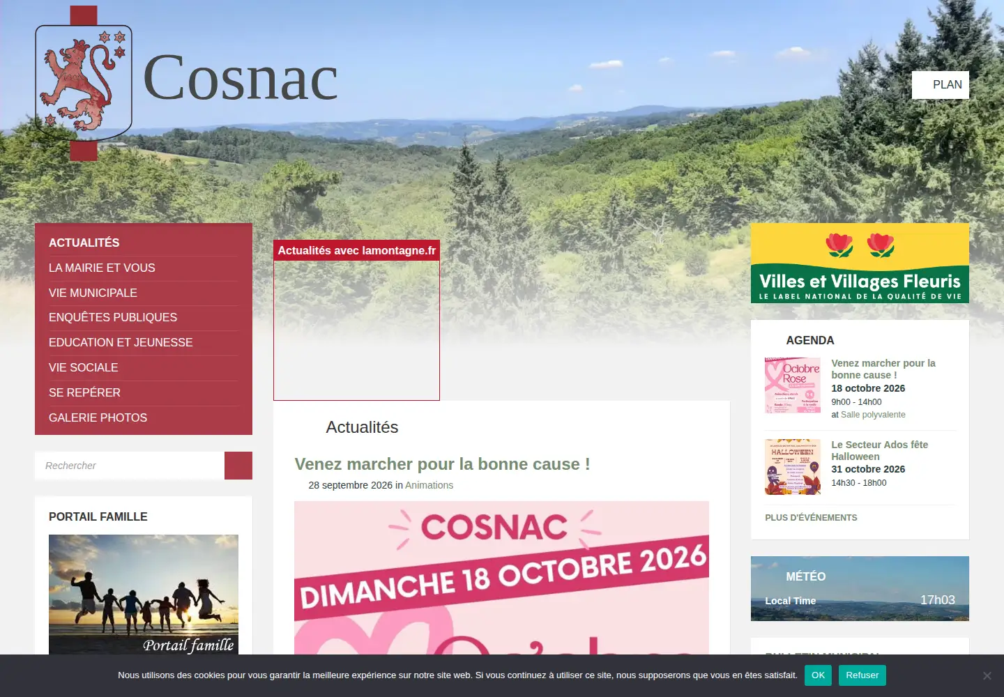 Screenshot of cosnac.fr