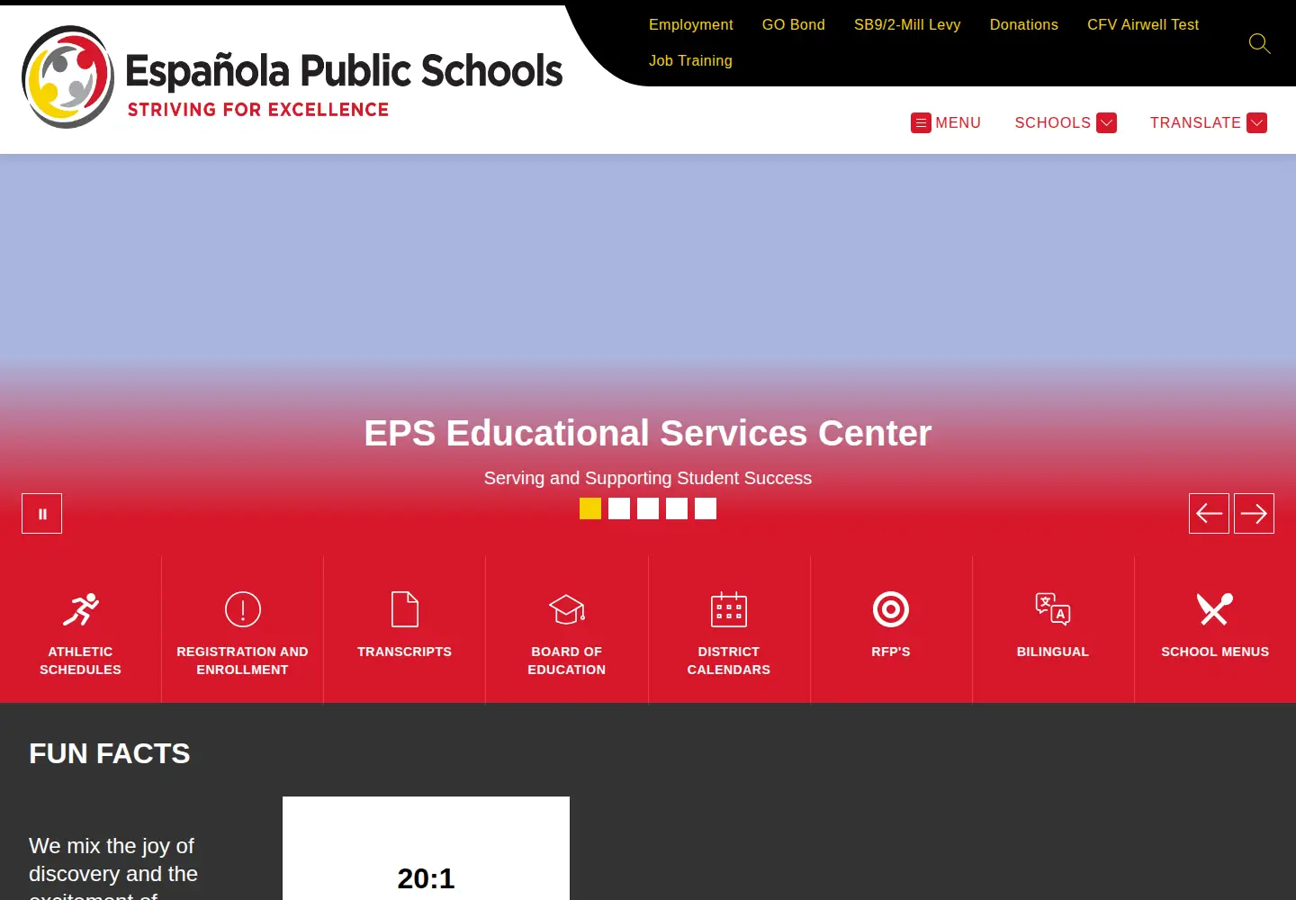 Screenshot of k12espanola.org