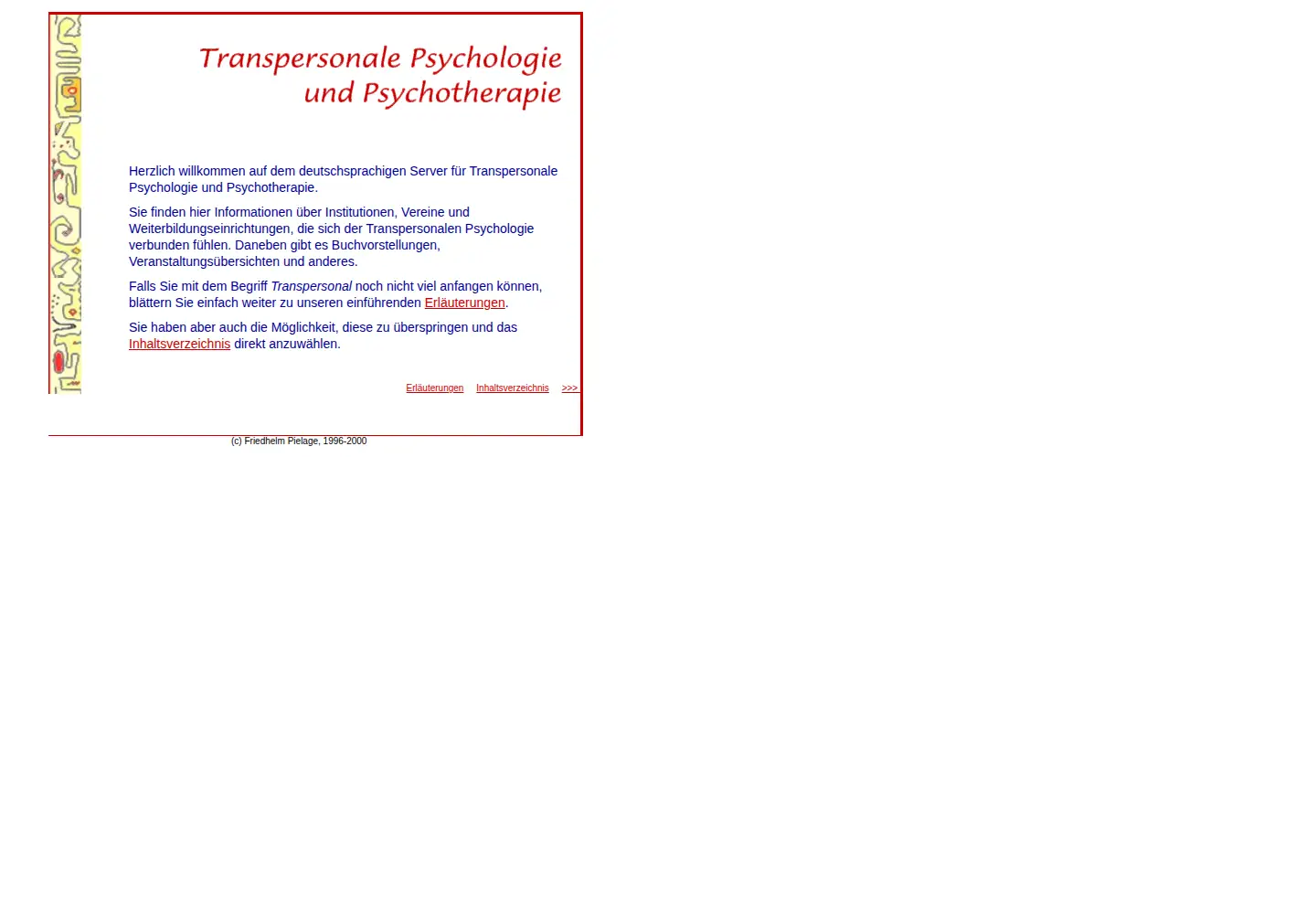 Captured homepage of transpersonal.com in the current scan