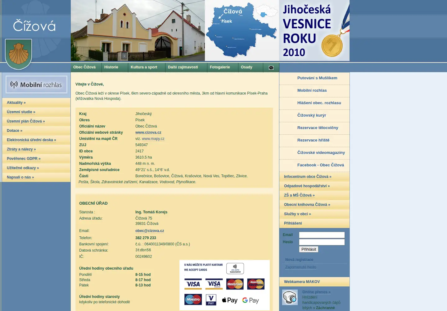 Screenshot of cizova.cz