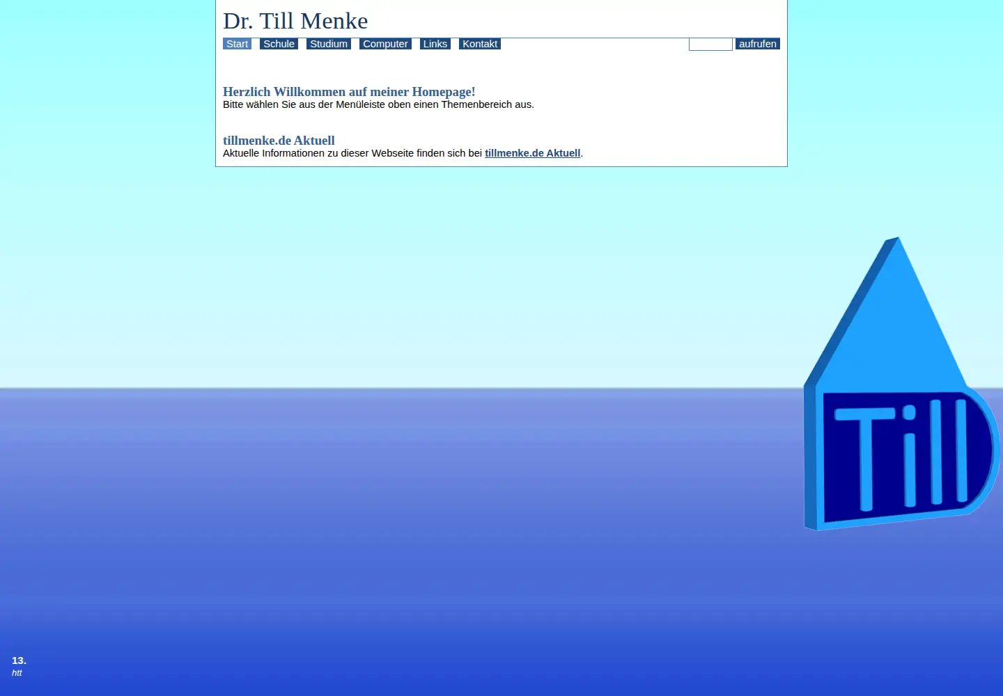 Screenshot of tillmenke.de