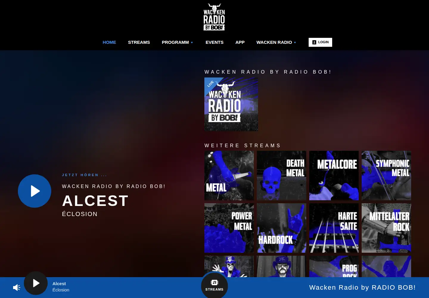 Screenshot of wackenradio.de