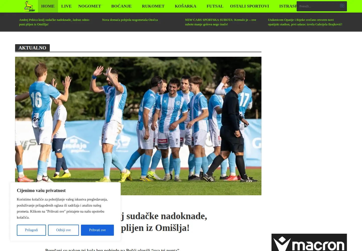 Screenshot of istrasport.eu