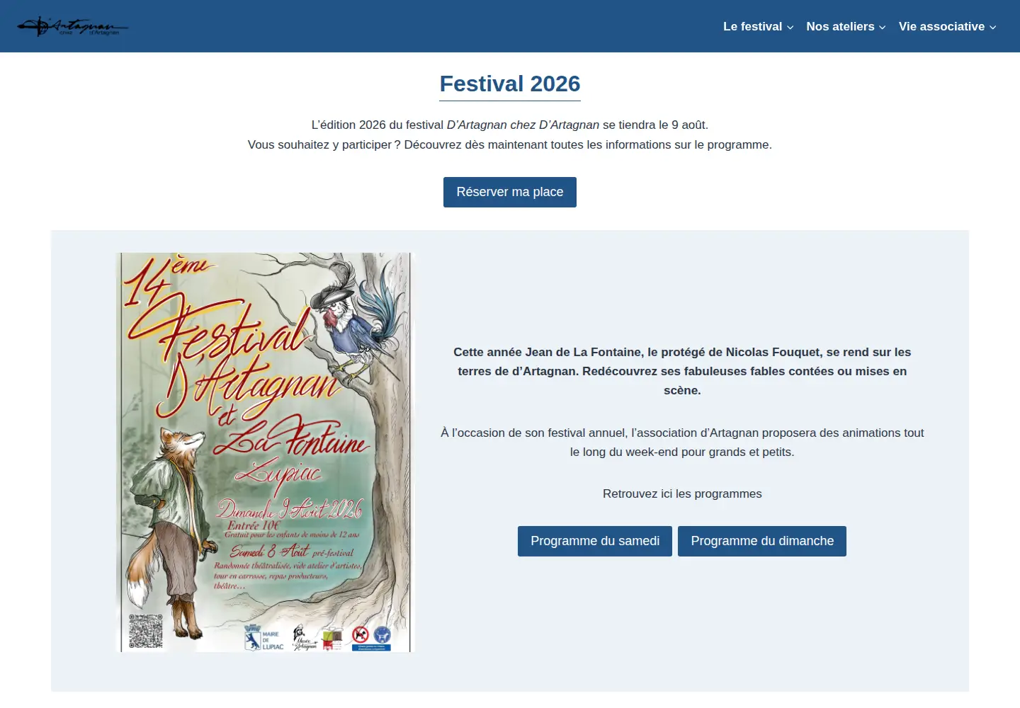 Captured homepage of dartagnanchezdartagnan.org in the current scan