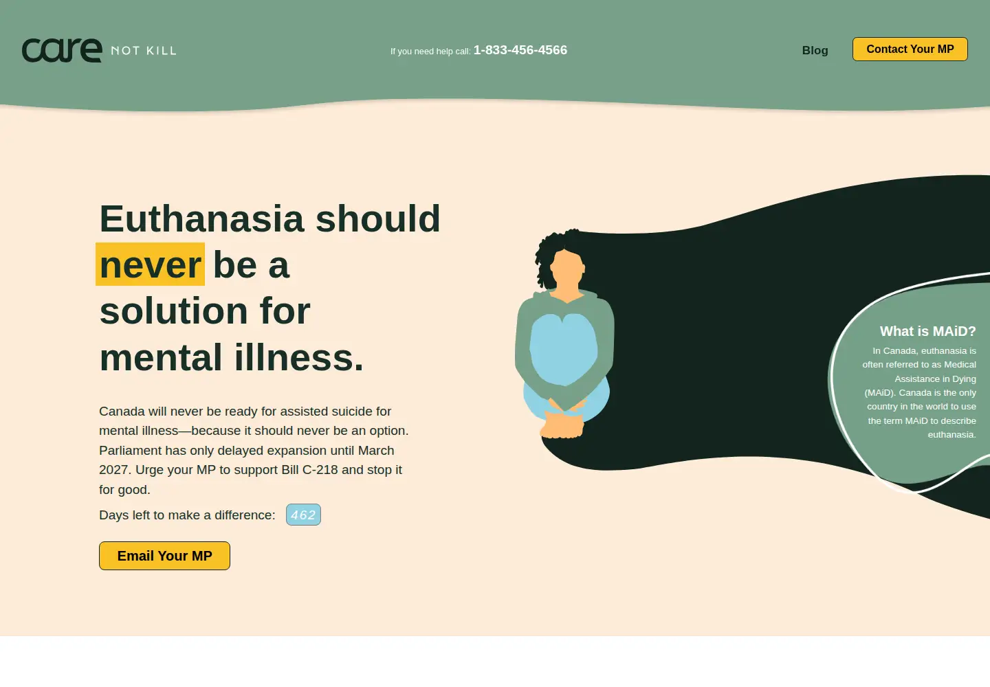 Screenshot of carenotkill.ca