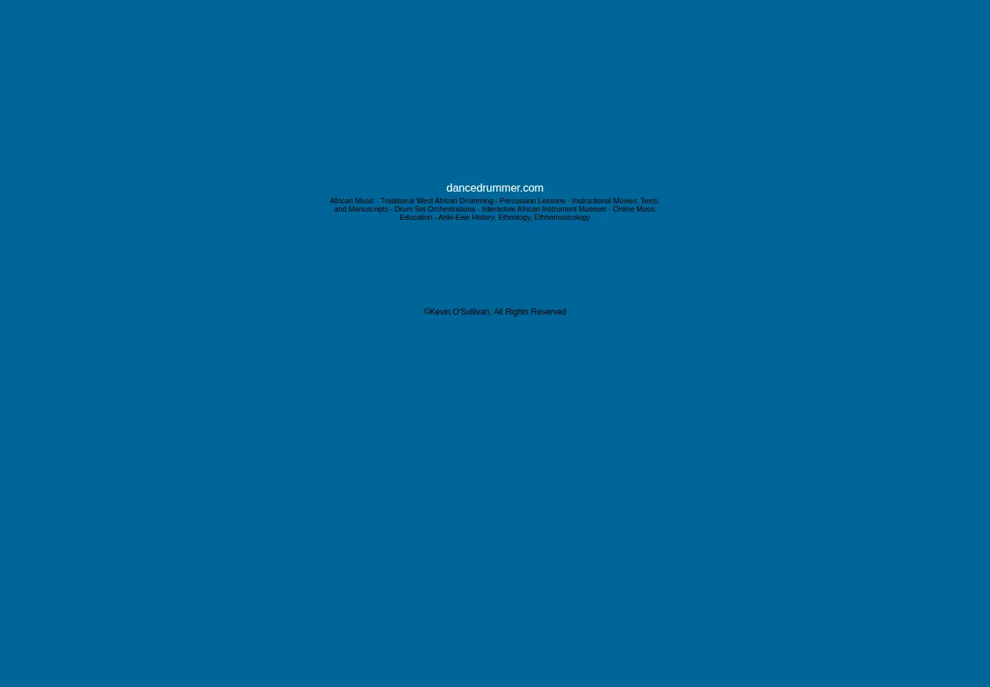 Captured homepage of dancedrummer.com in the current scan
