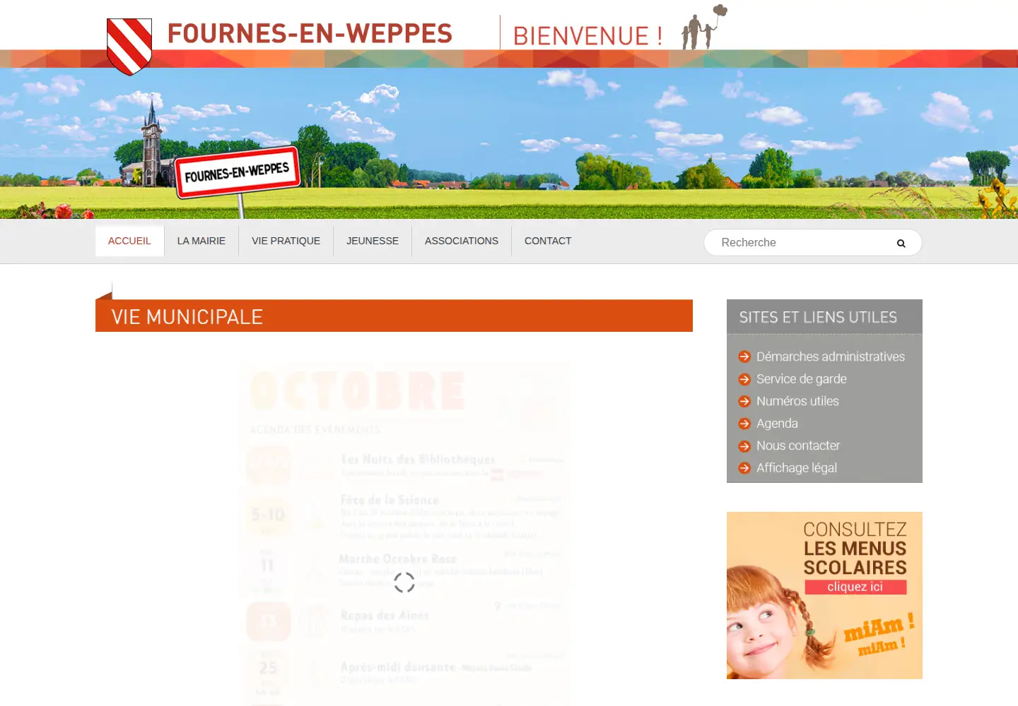 Captured homepage of fournes-en-weppes.fr in the current scan