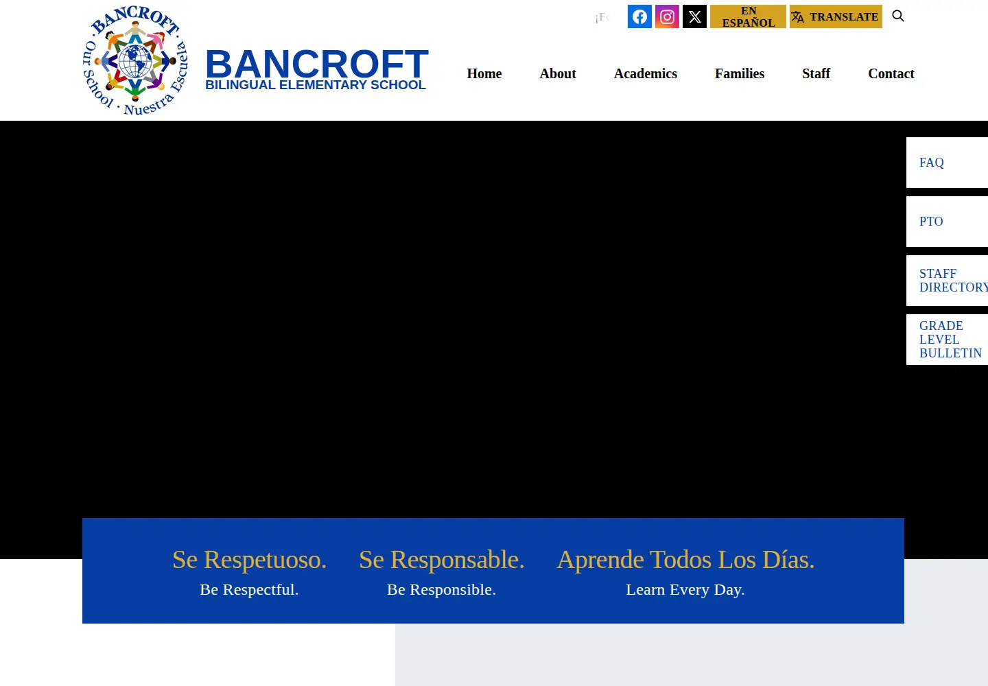 Screenshot of bancroftelementary.org