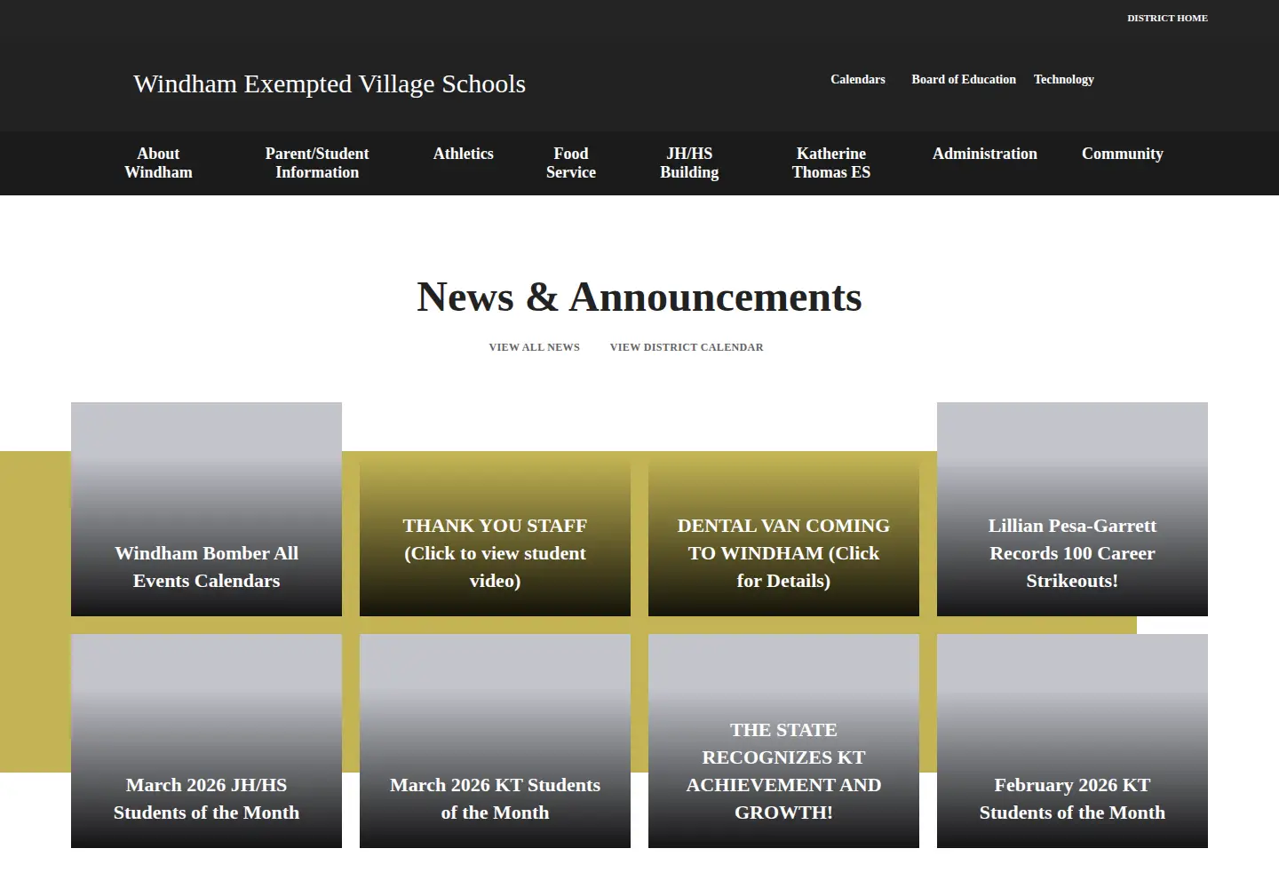 Screenshot of windham-schools.org
