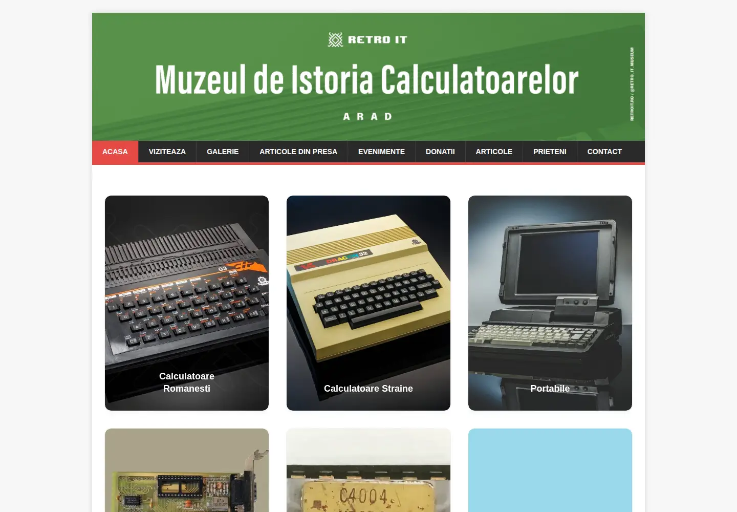 Captured homepage of retroit.ro in the current scan