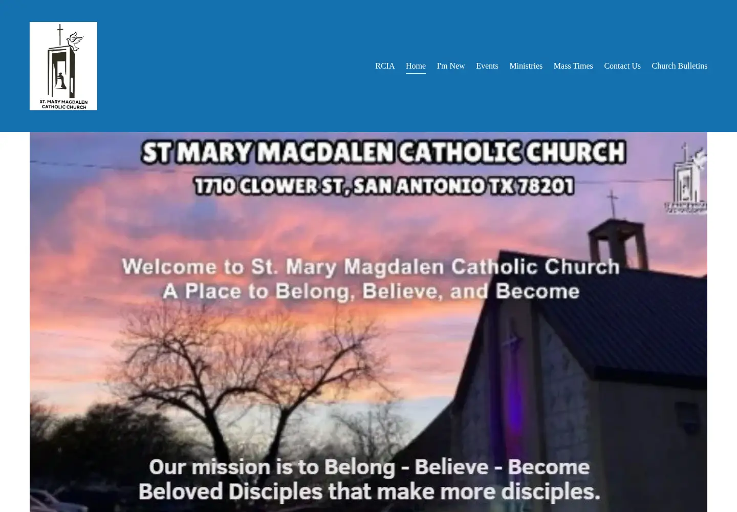 Captured homepage of stmarymagdalensa.org in the current scan