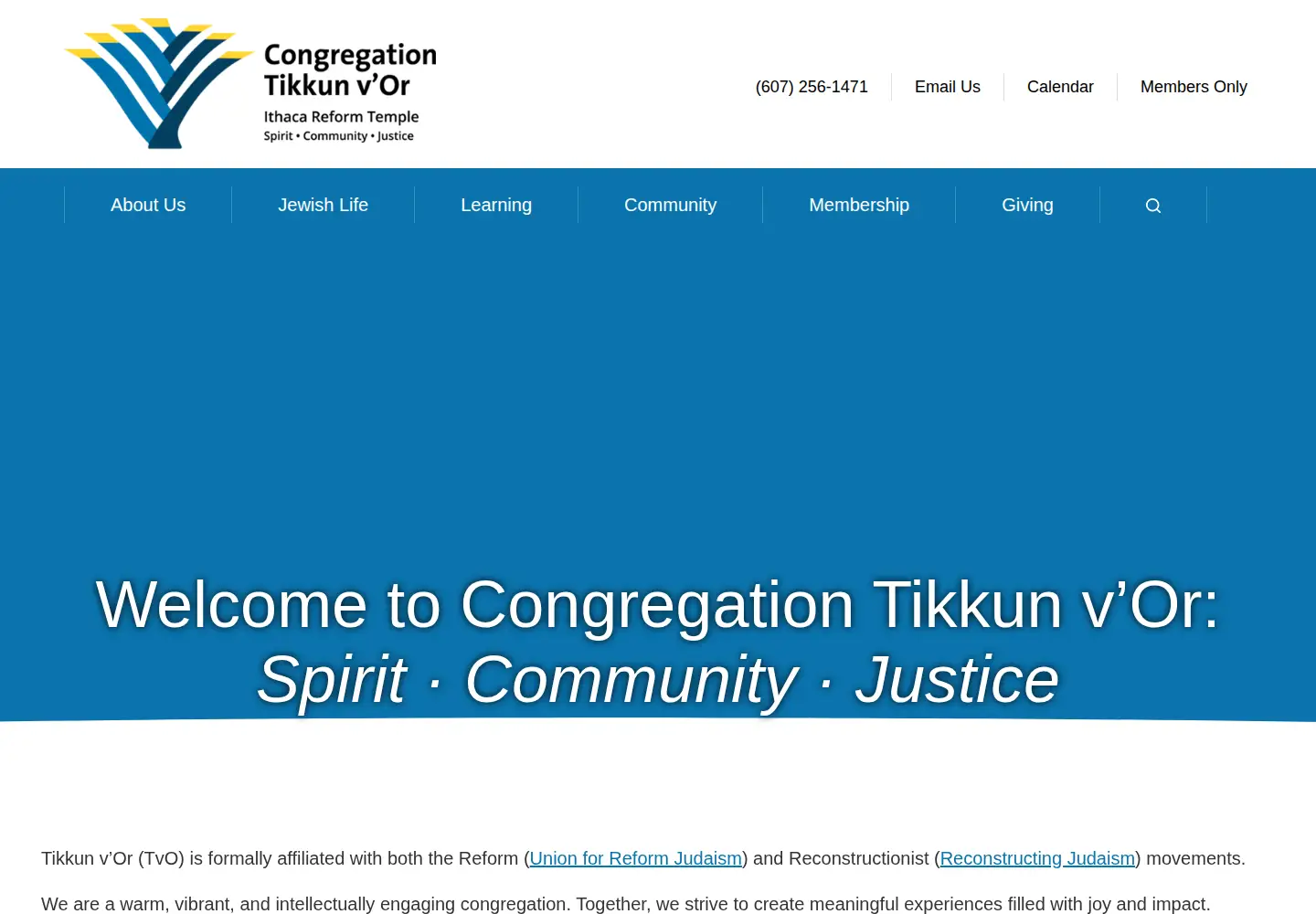 Screenshot of tikkunvor.org