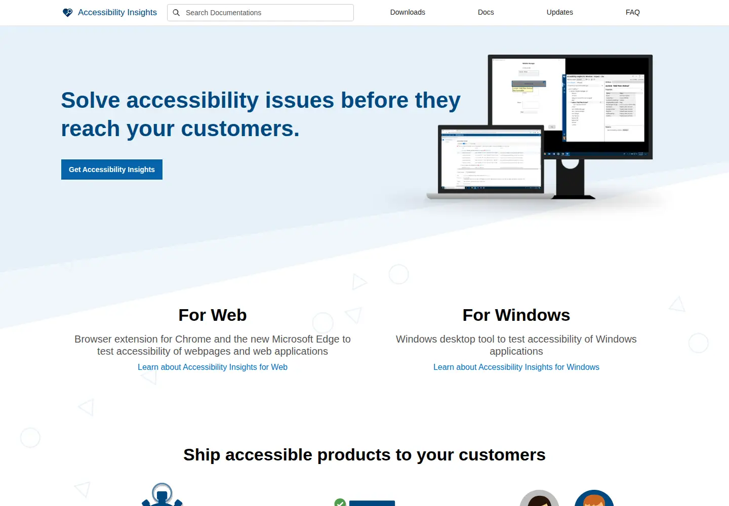 Screenshot of accessibilityinsights.io