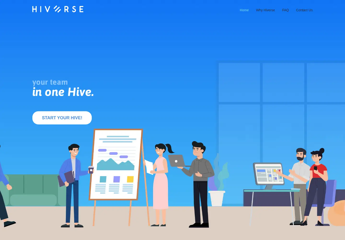 Captured homepage of hiverse.com in the current scan