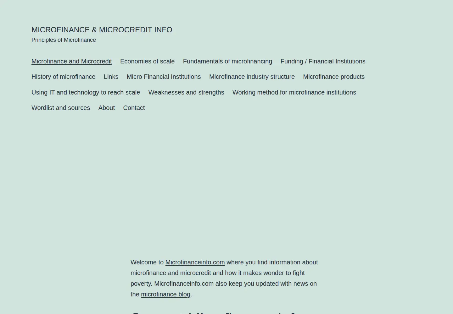Screenshot of microfinanceinfo.com