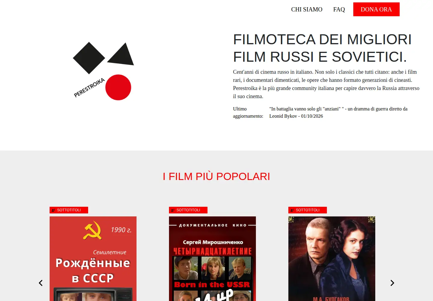 Screenshot of perestroika.it