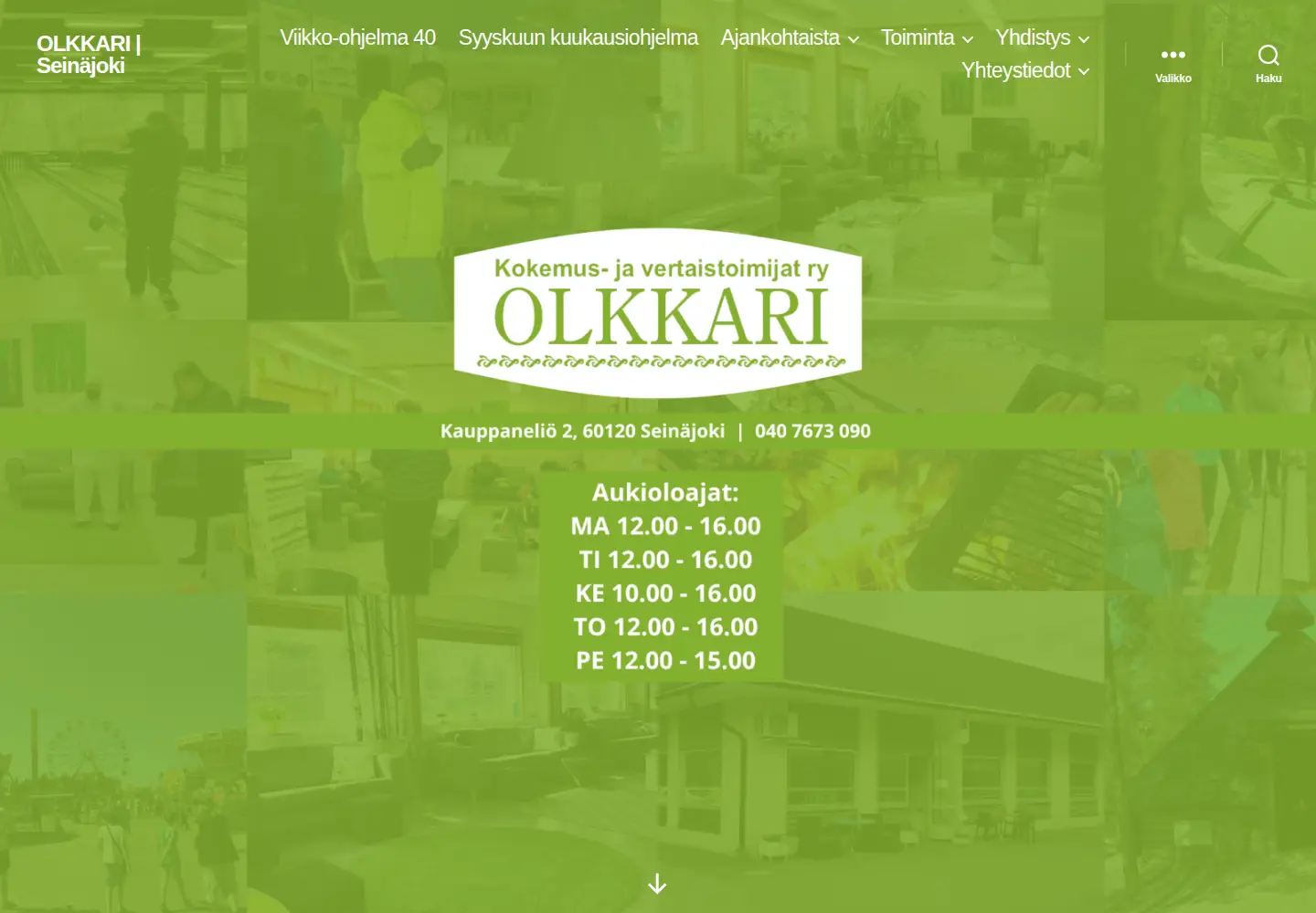 Captured homepage of olkkari.net in the current scan