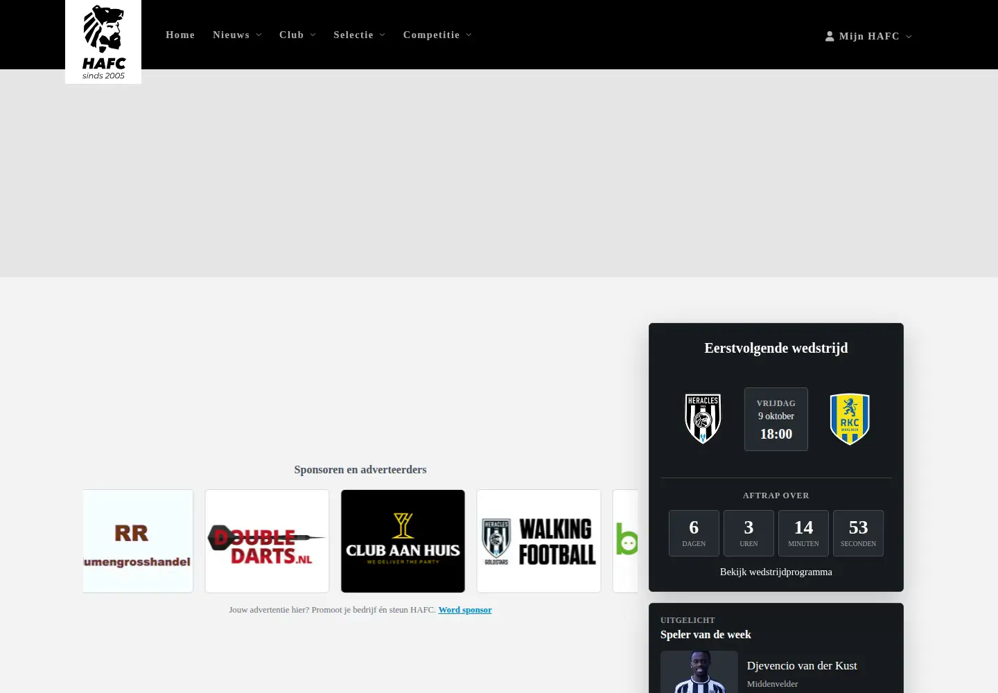 Screenshot of hafc.nl
