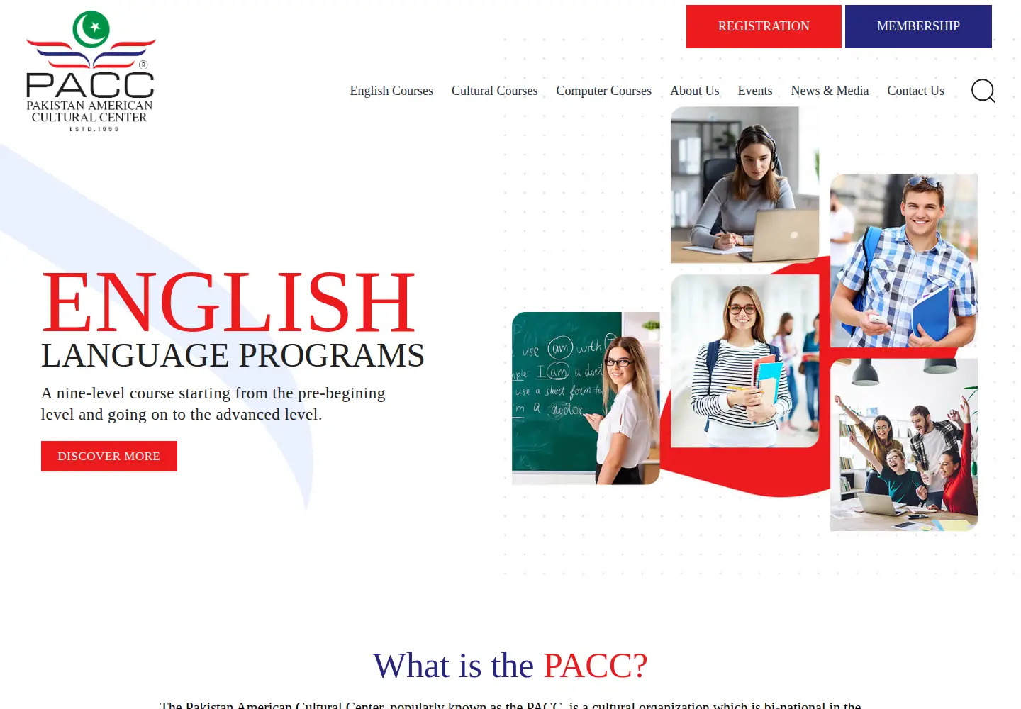 Screenshot of pacc.edu.pk