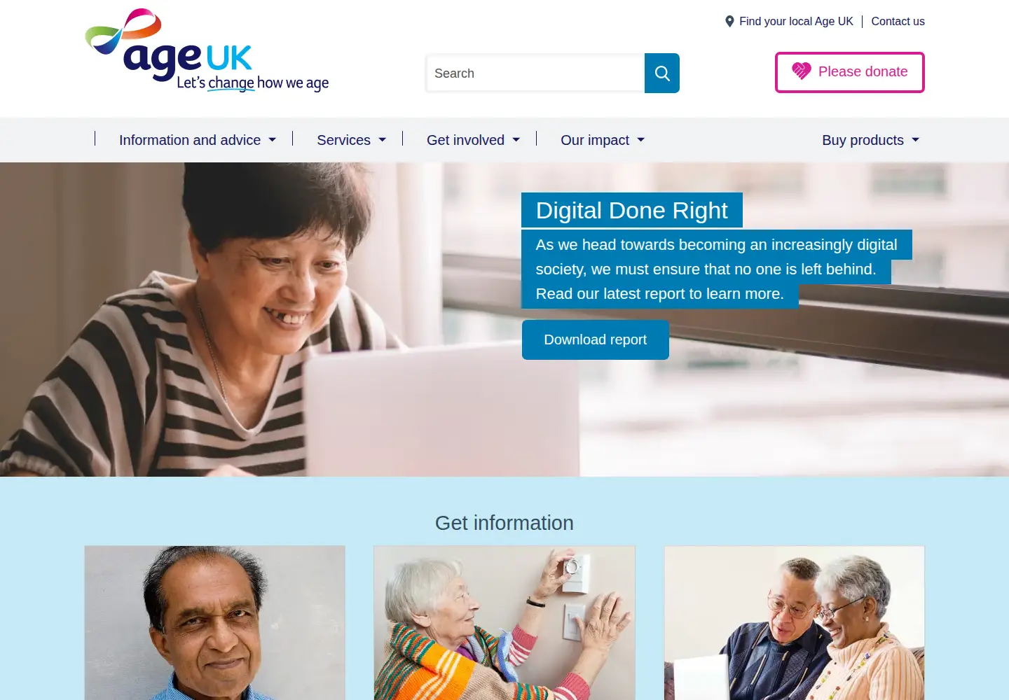 Screenshot of ageuk.org.uk