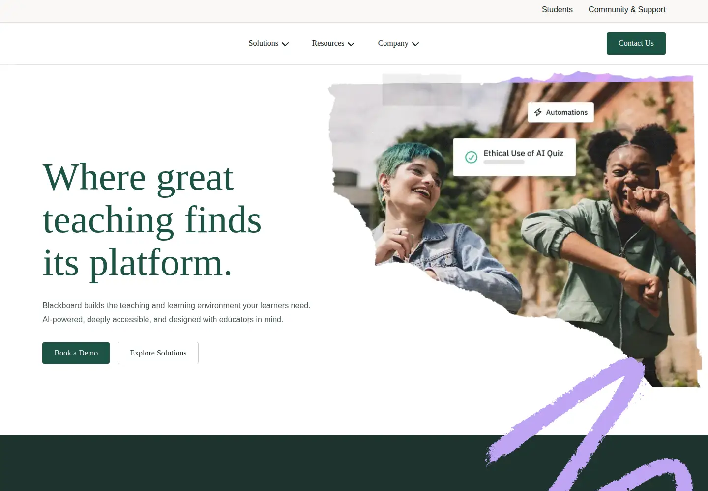 Screenshot of blackboard.com