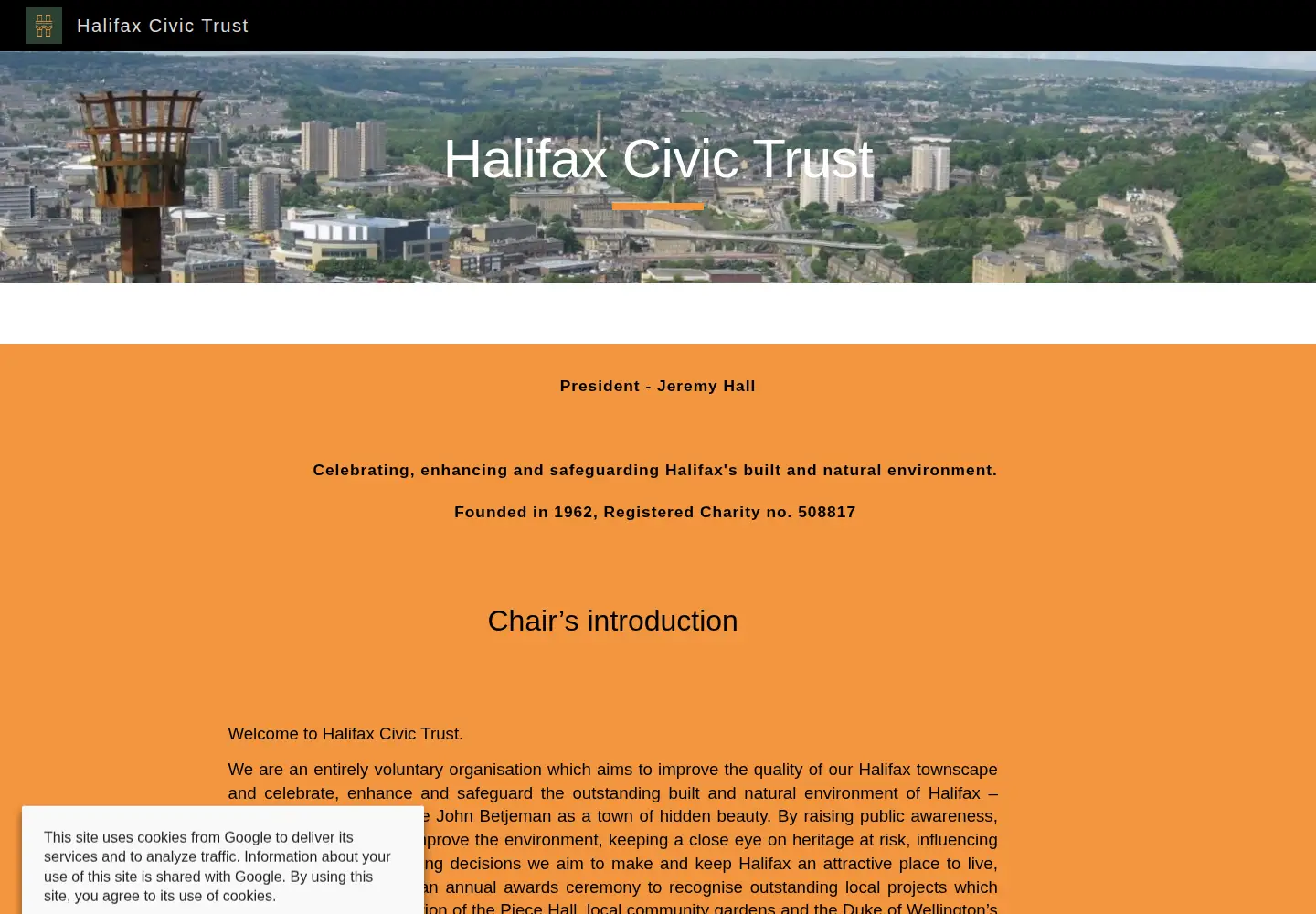Screenshot of halifaxcivictrust.org