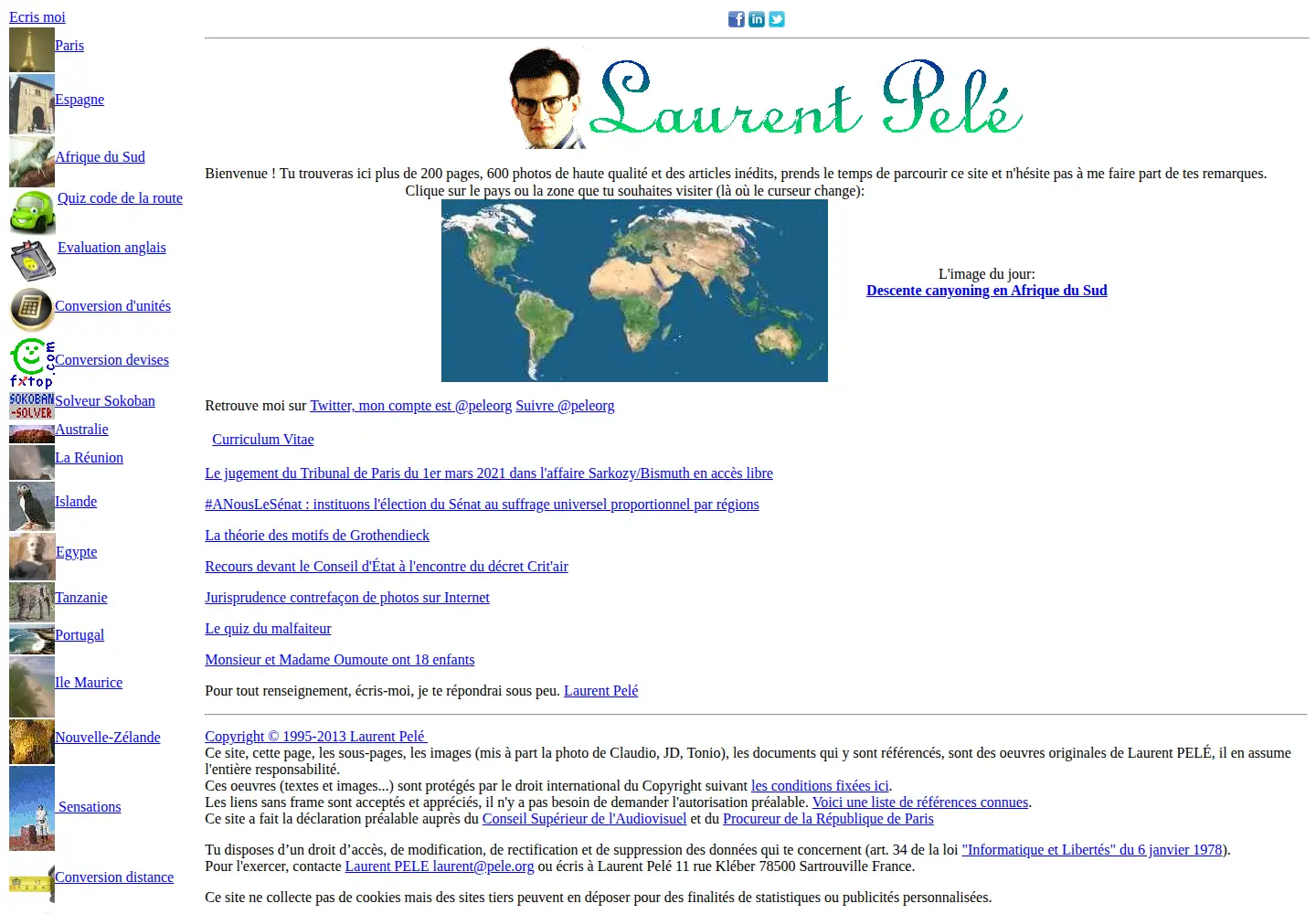 Captured homepage of pele.org in the current scan