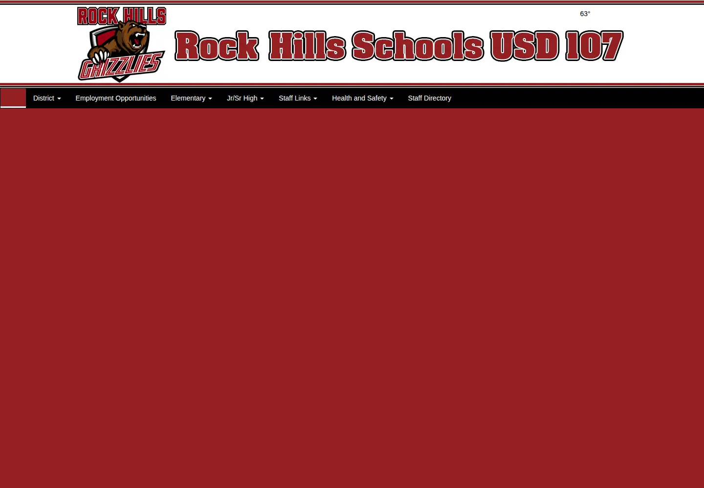 Captured homepage of usd107.org in the current scan