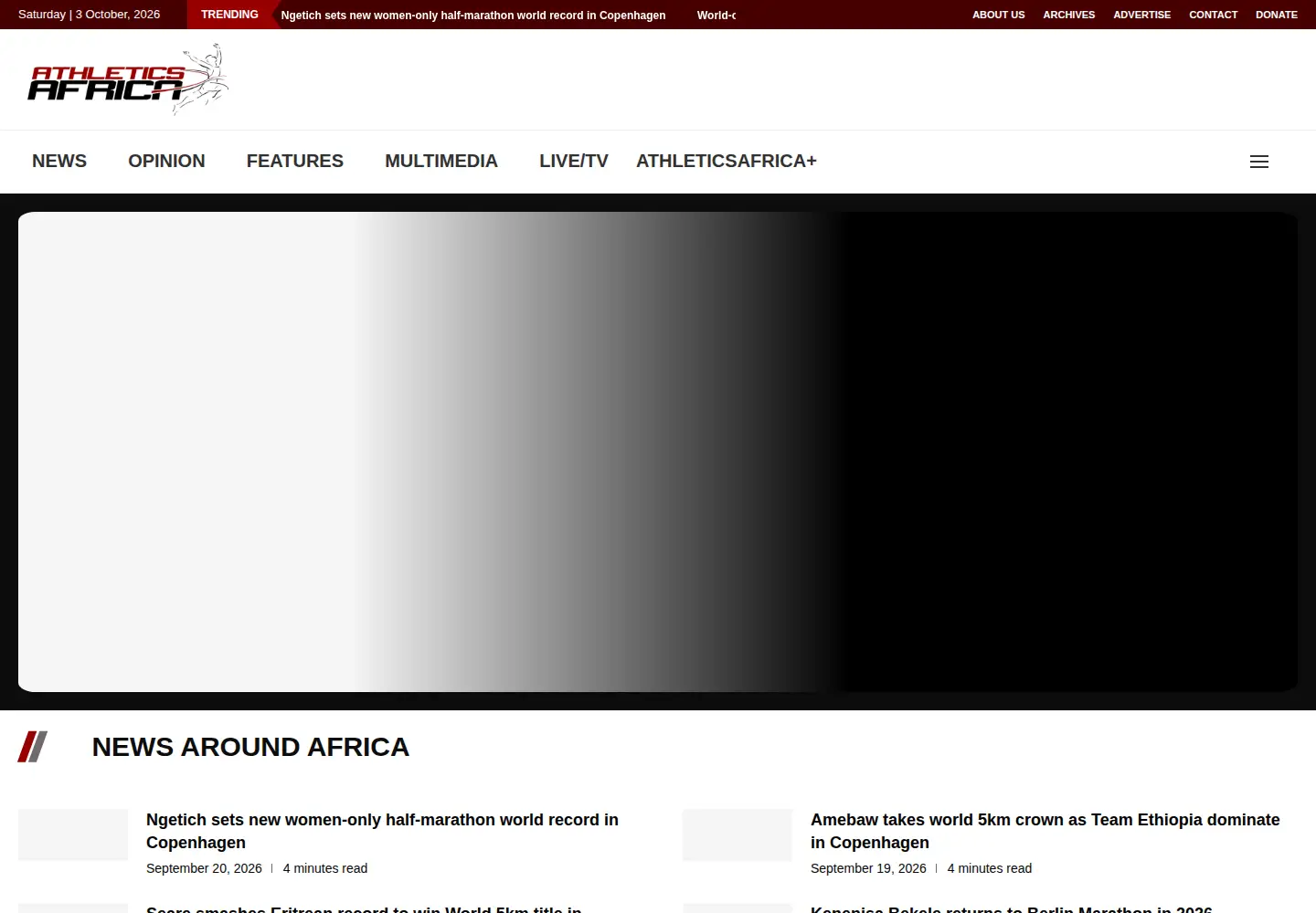 Screenshot of athleticsafrica.com