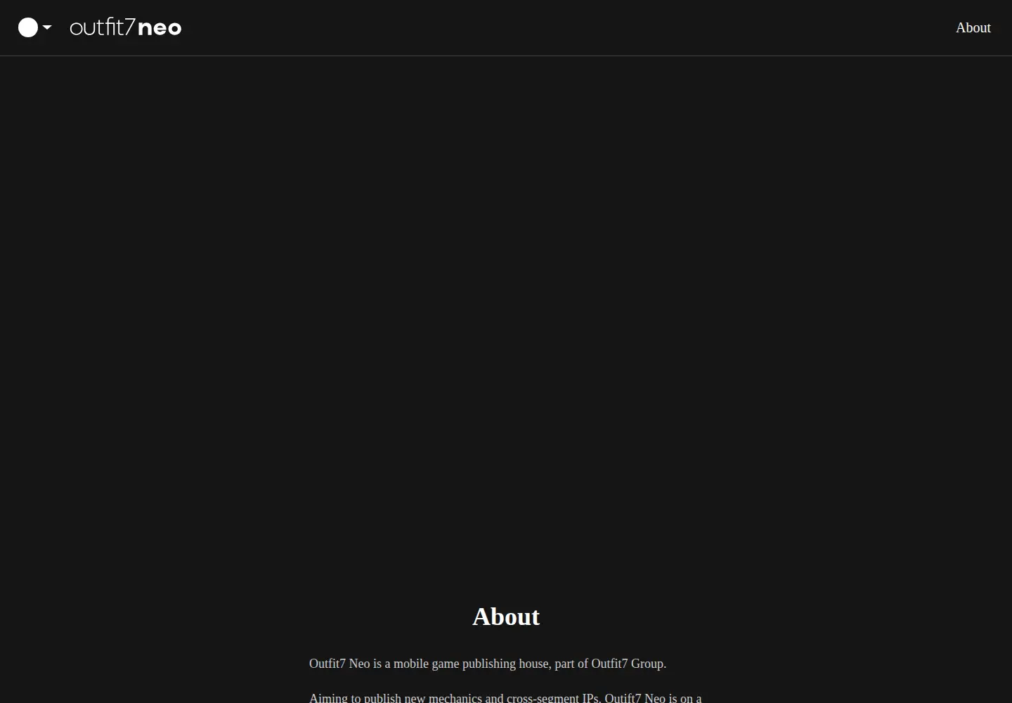 Captured homepage of outfit7neo.com in the current scan