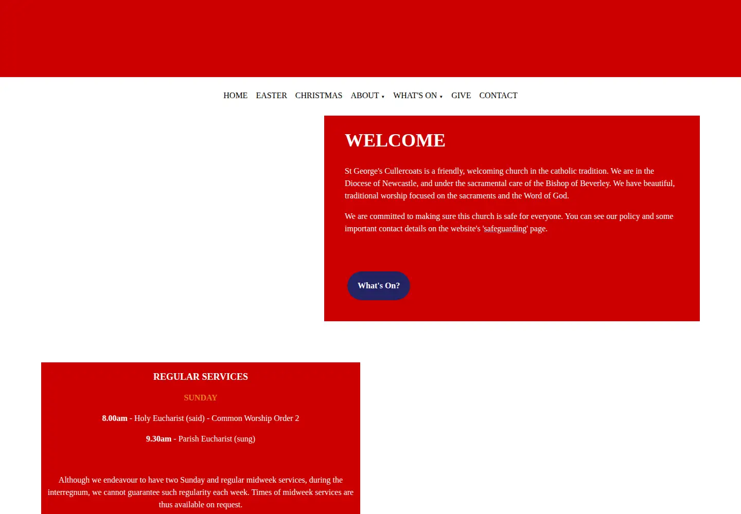 Screenshot of stgeorgescullercoats.org.uk