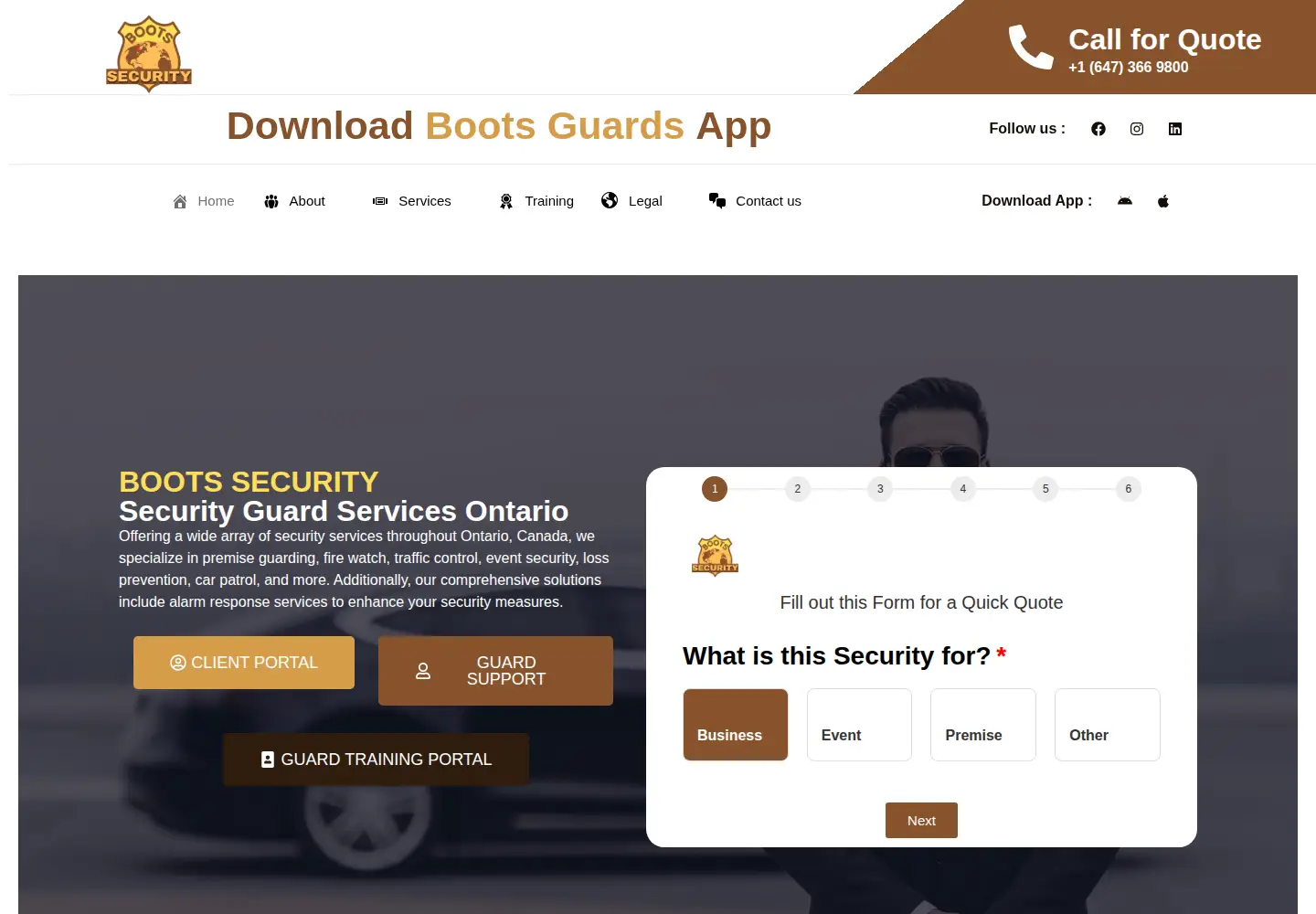 Screenshot of bootssecurity.com