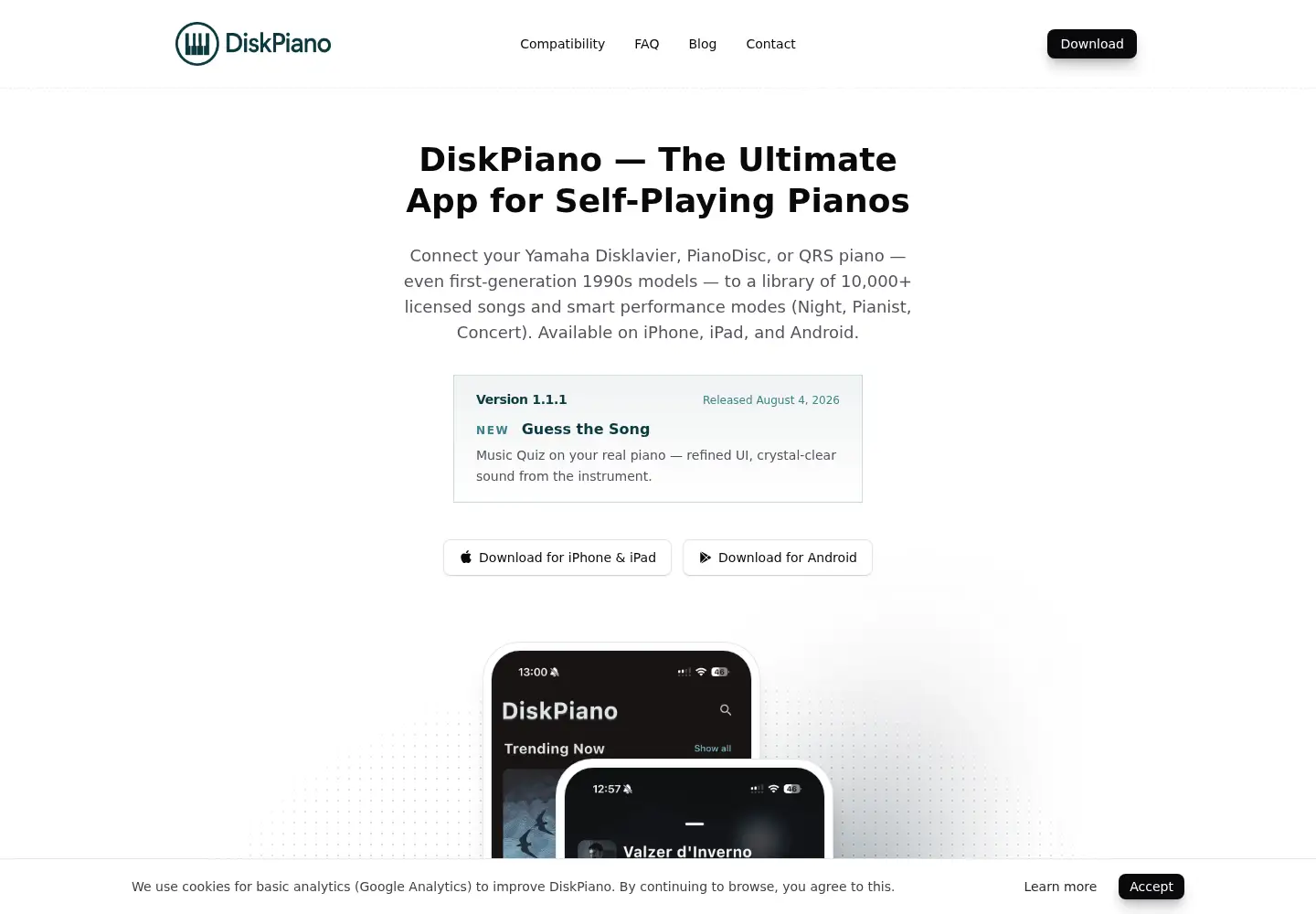 Screenshot of diskpiano.com