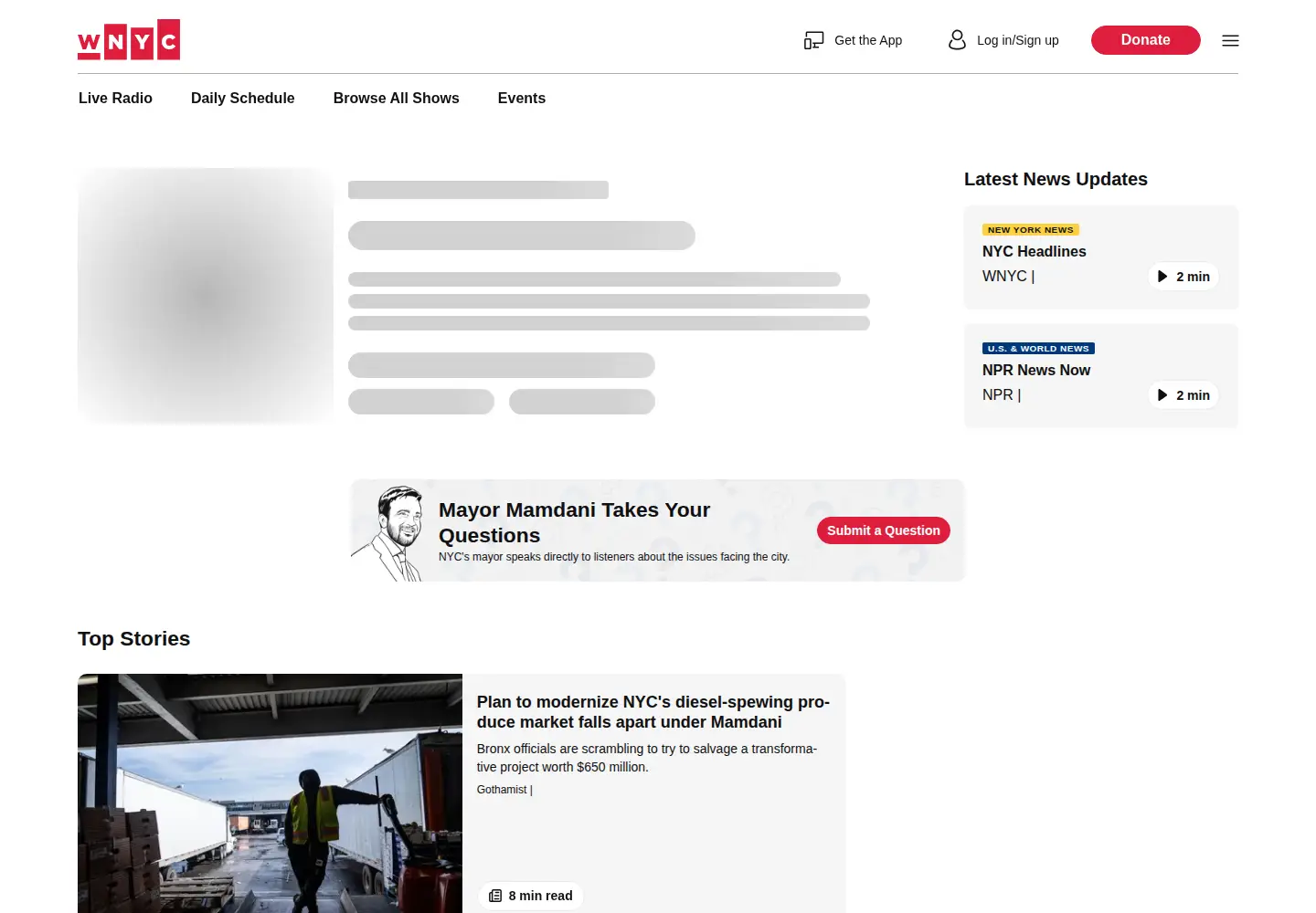Screenshot of wnyc.org