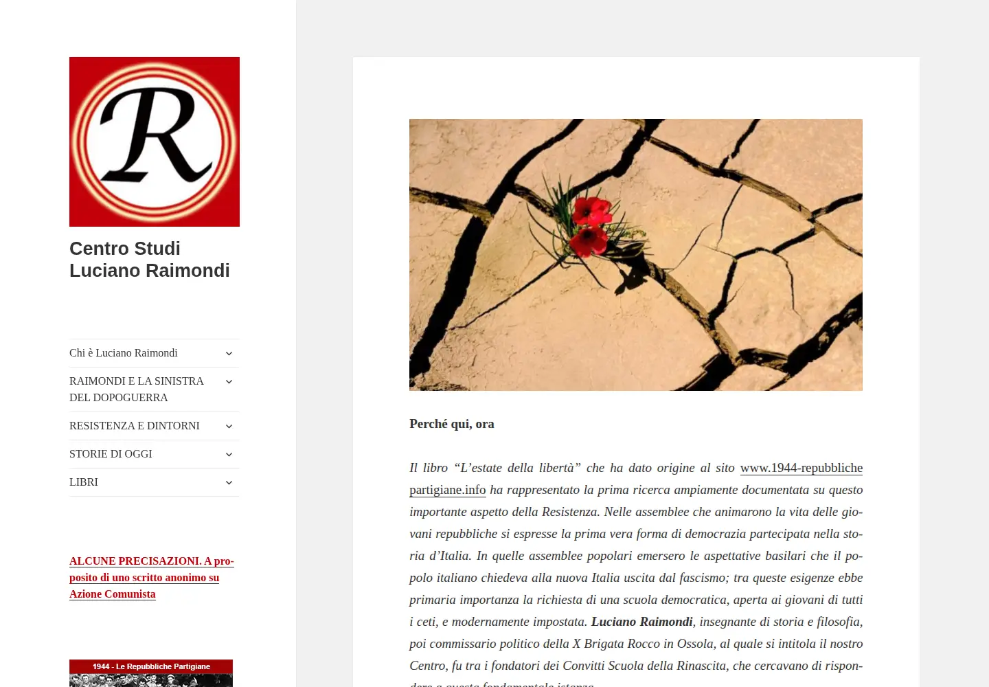 Screenshot of centrostudilucianoraimondi.it