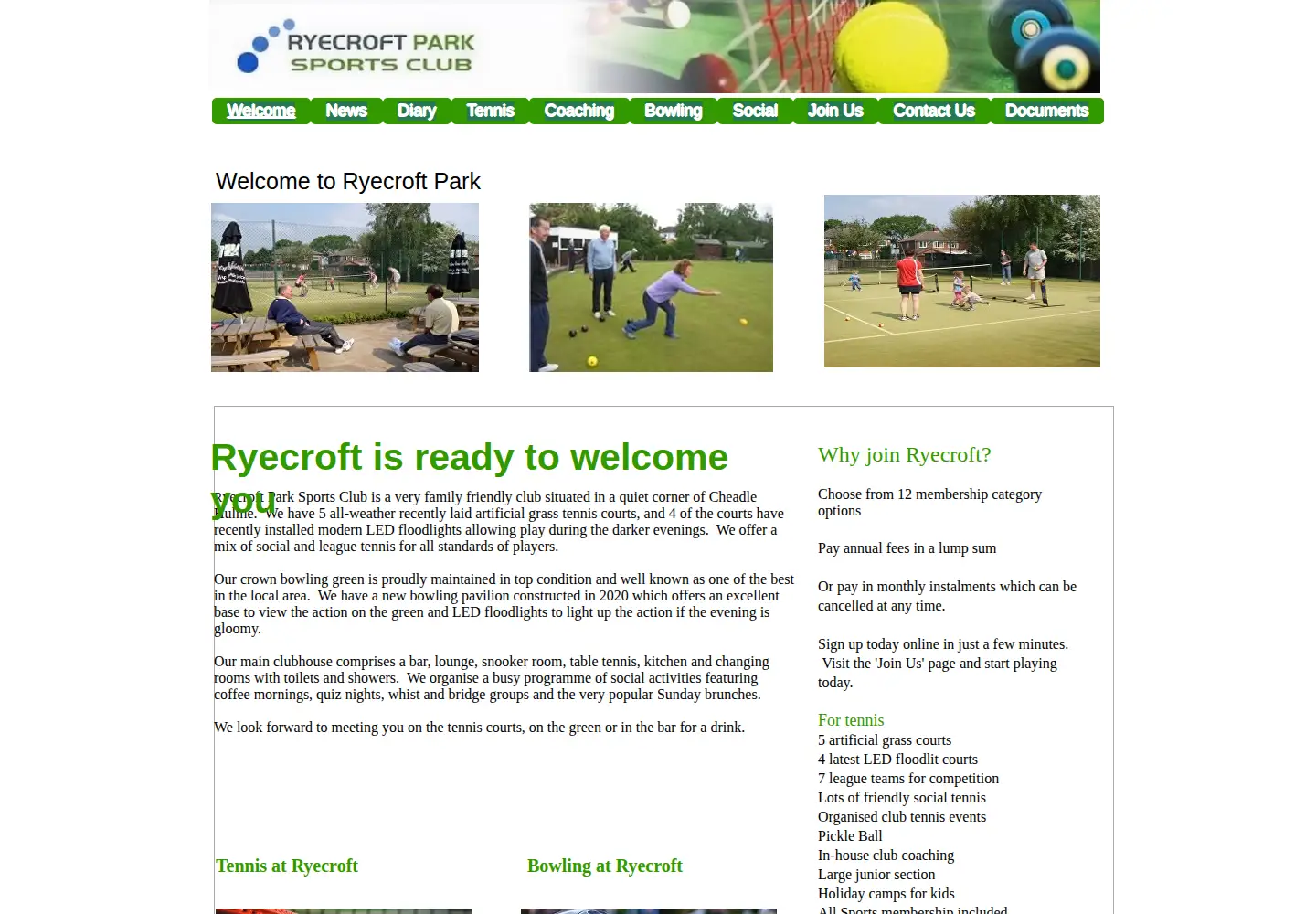 Screenshot of ryecroftpark.co.uk