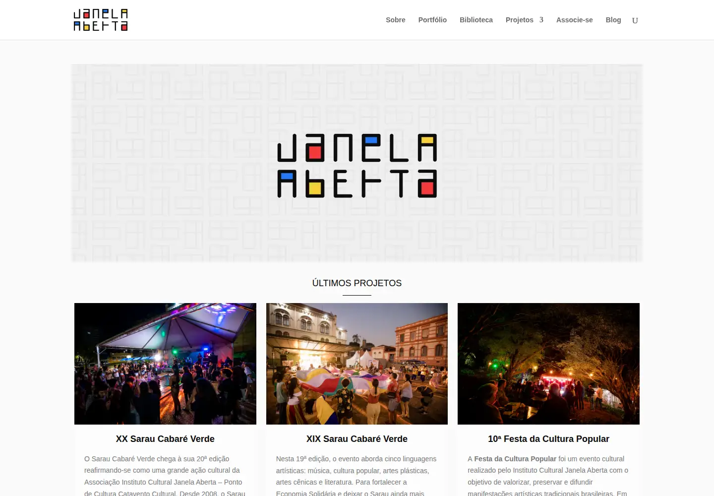 Screenshot of janelaaberta.art.br