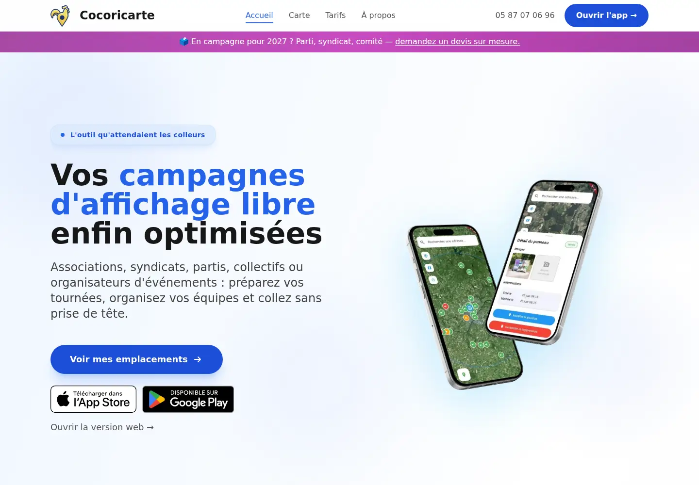 Screenshot of cocoricarte.fr
